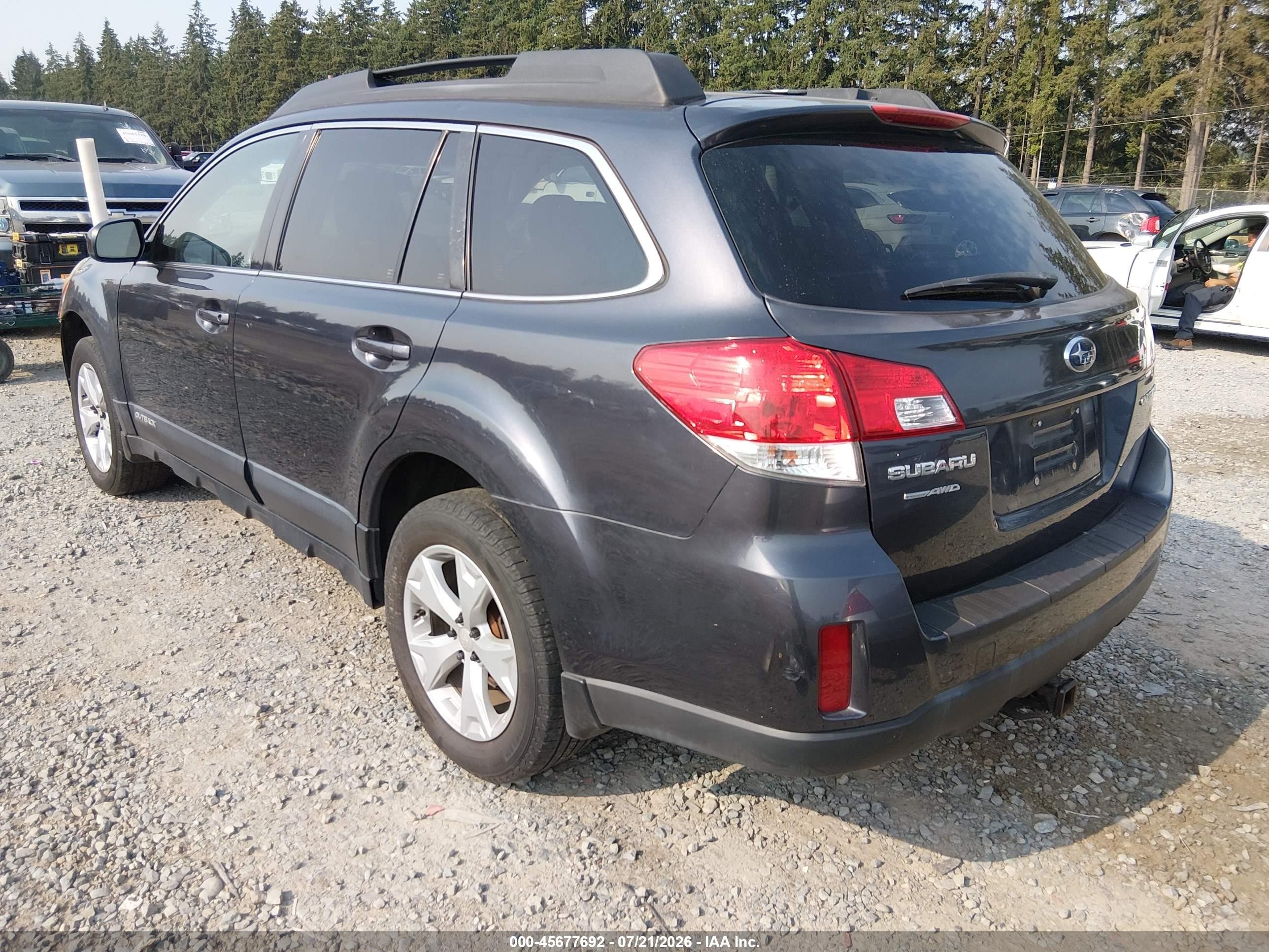 2013 Subaru Outback 2.5i Premium Gray vin: 4S4BRCCC1D3290657