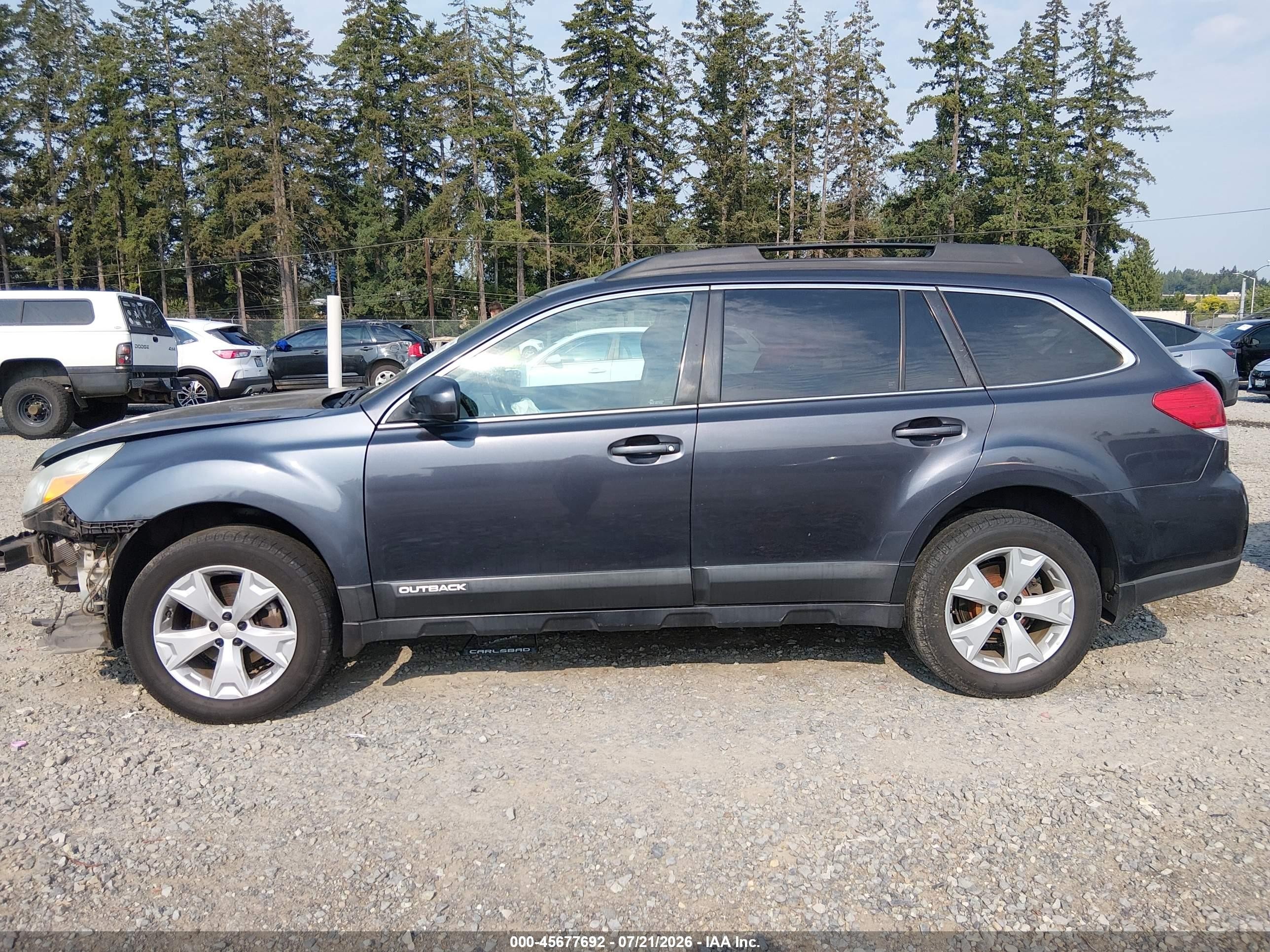 2013 Subaru Outback 2.5i Premium Gray vin: 4S4BRCCC1D3290657