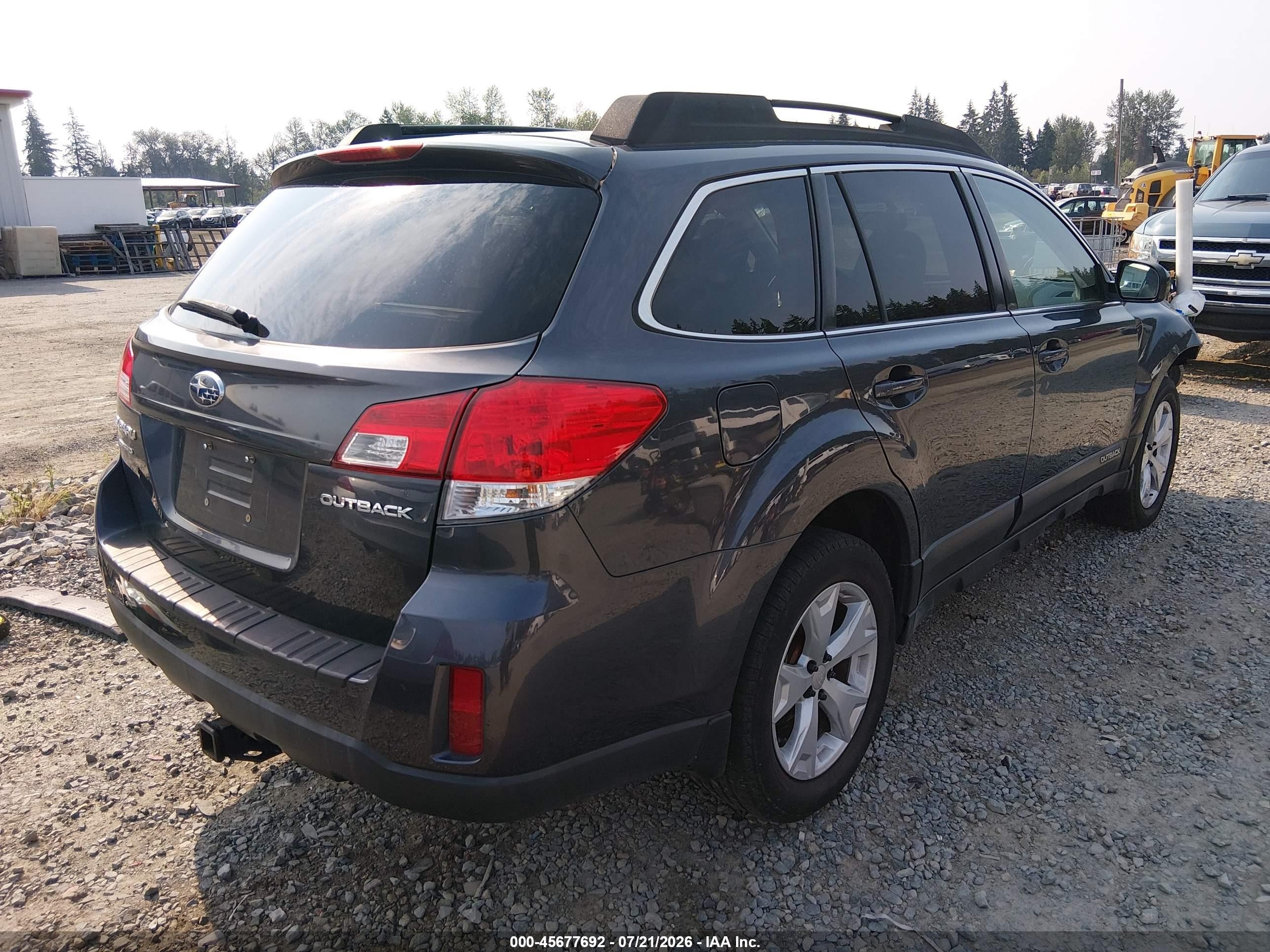 2013 Subaru Outback 2.5i Premium Gray vin: 4S4BRCCC1D3290657