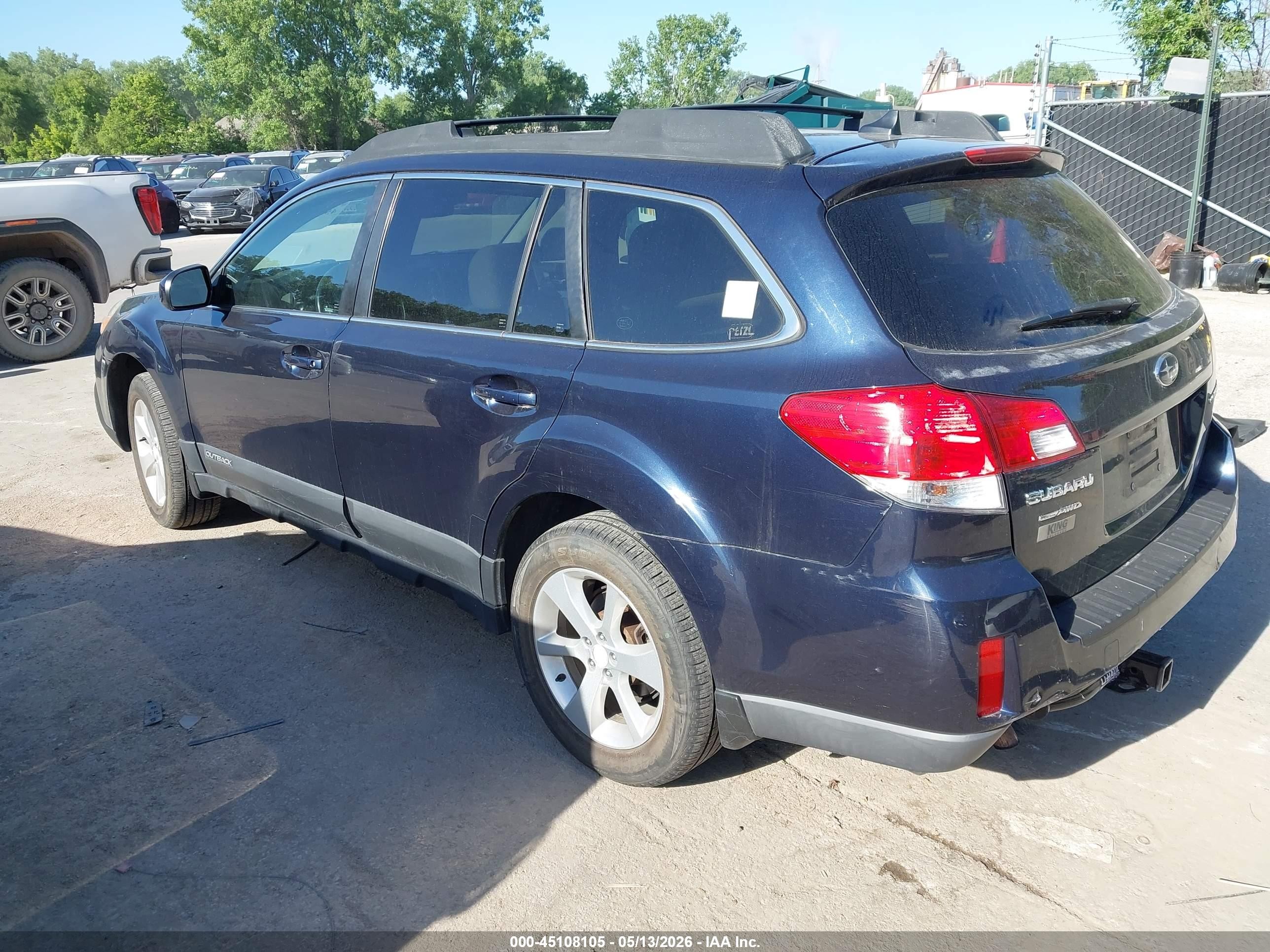 2014 Subaru Outback 2.5i Premium Blue vin: 4S4BRCCC1E3200876