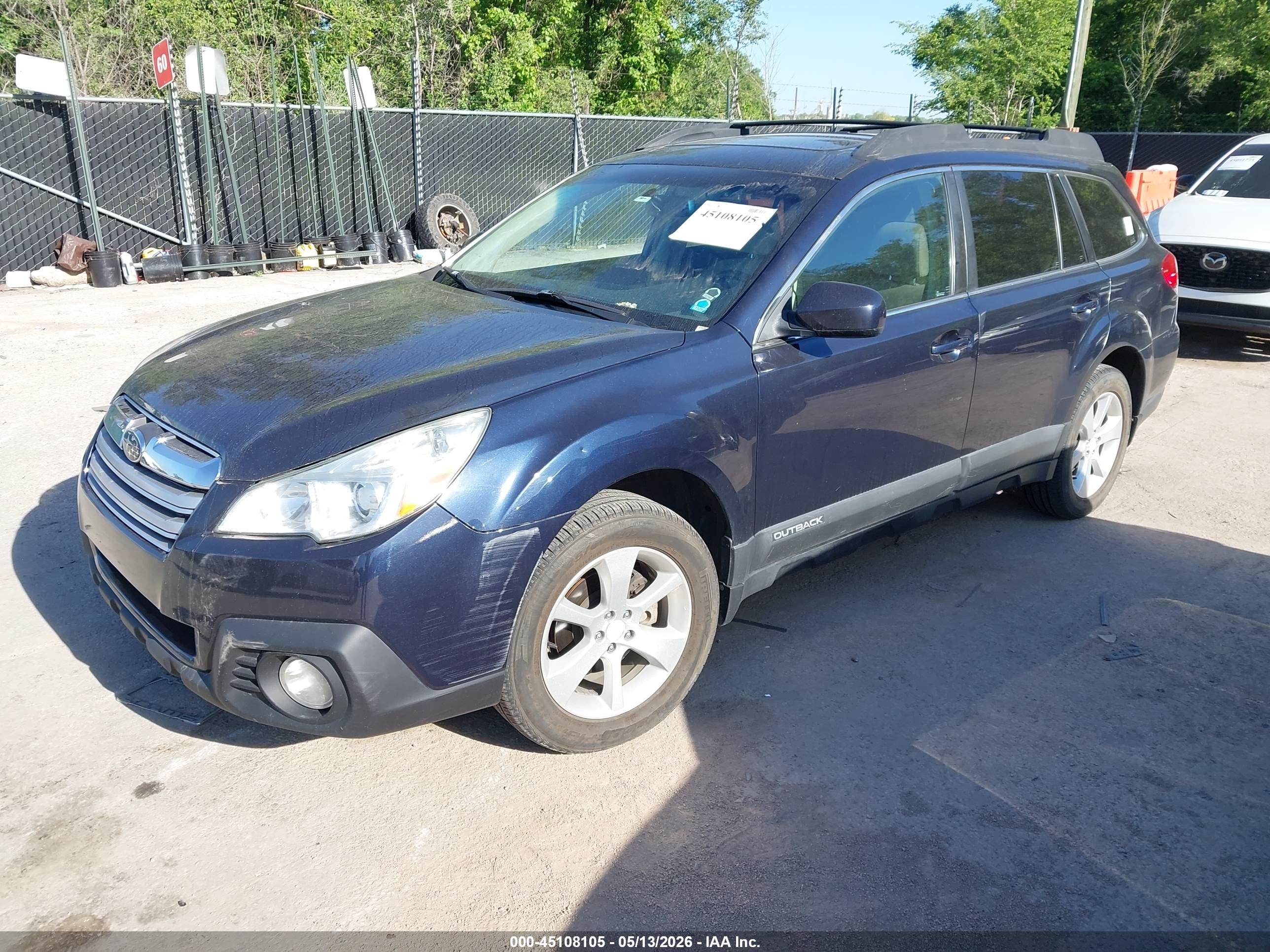 2014 Subaru Outback 2.5i Premium Blue vin: 4S4BRCCC1E3200876