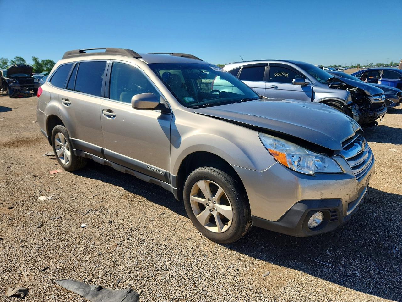 2014 Subaru Outback 2.5i Premium Gray vin: 4S4BRCCC1E3233022