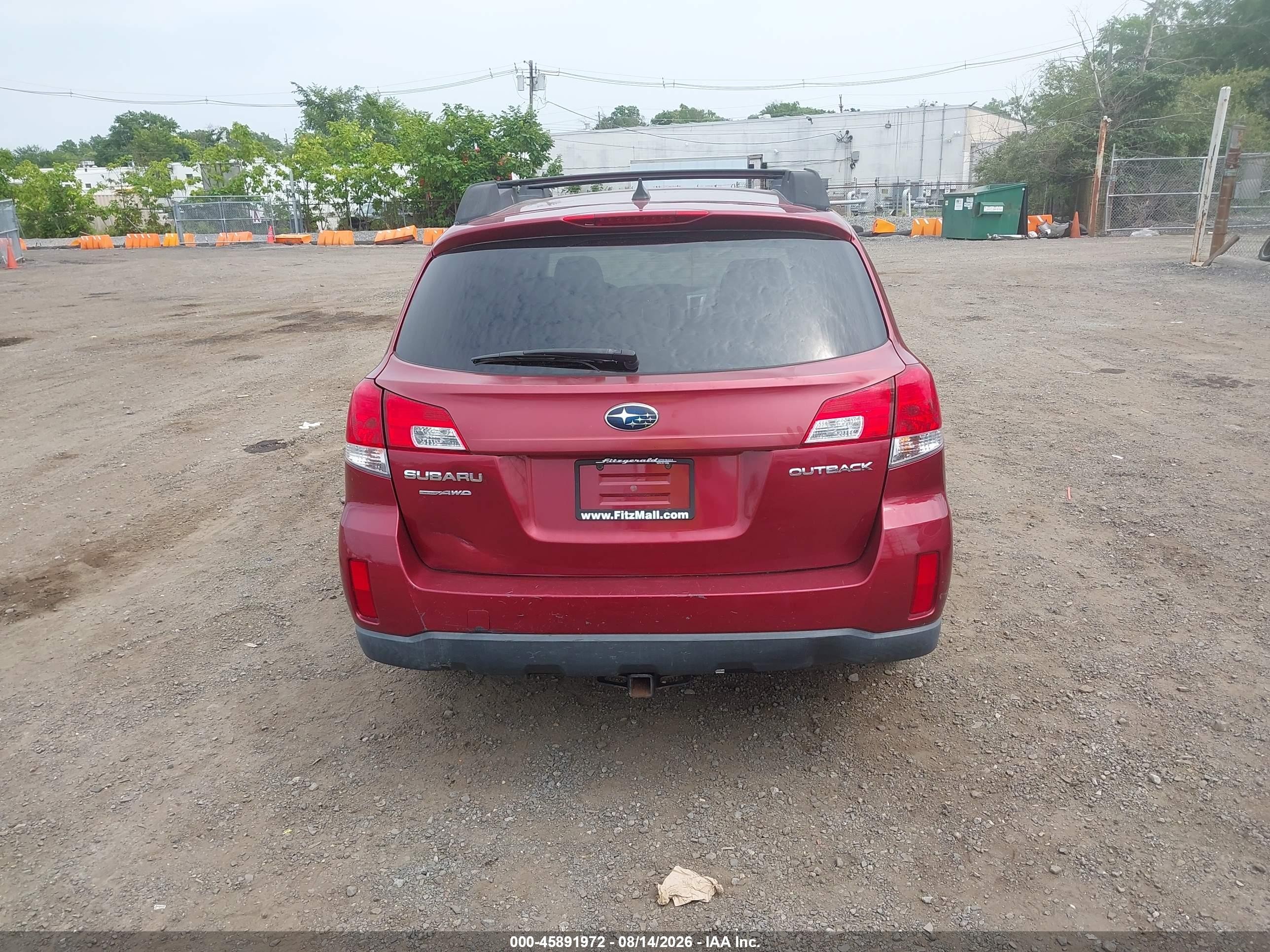 2014 Subaru Outback 2.5i Premium Red vin: 4S4BRCCC1E3259412