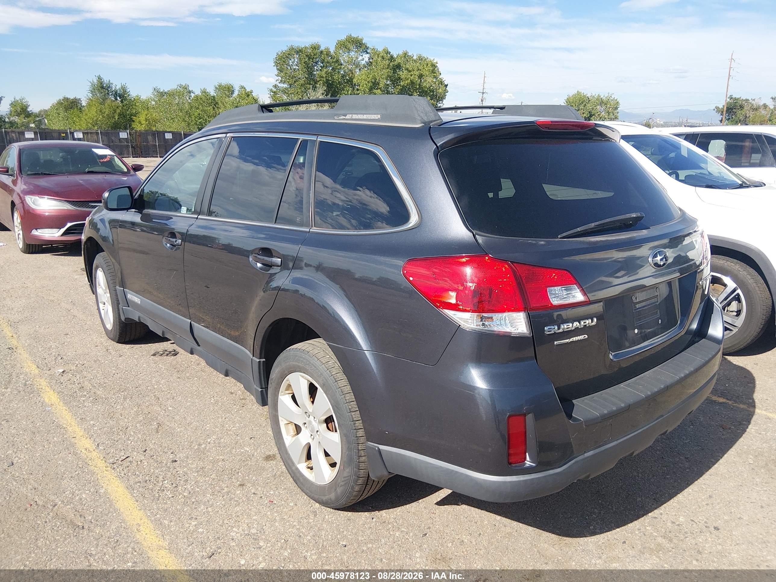 2012 Subaru Outback 2.5i Premium Black vin: 4S4BRCCC2C3226206