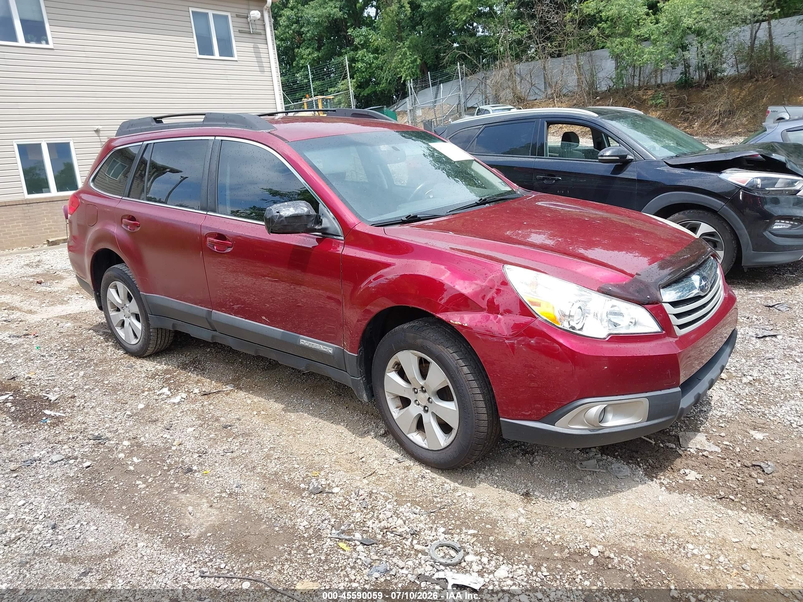 2012 Subaru Outback 2.5i Premium Red vin: 4S4BRCCC2C3252143