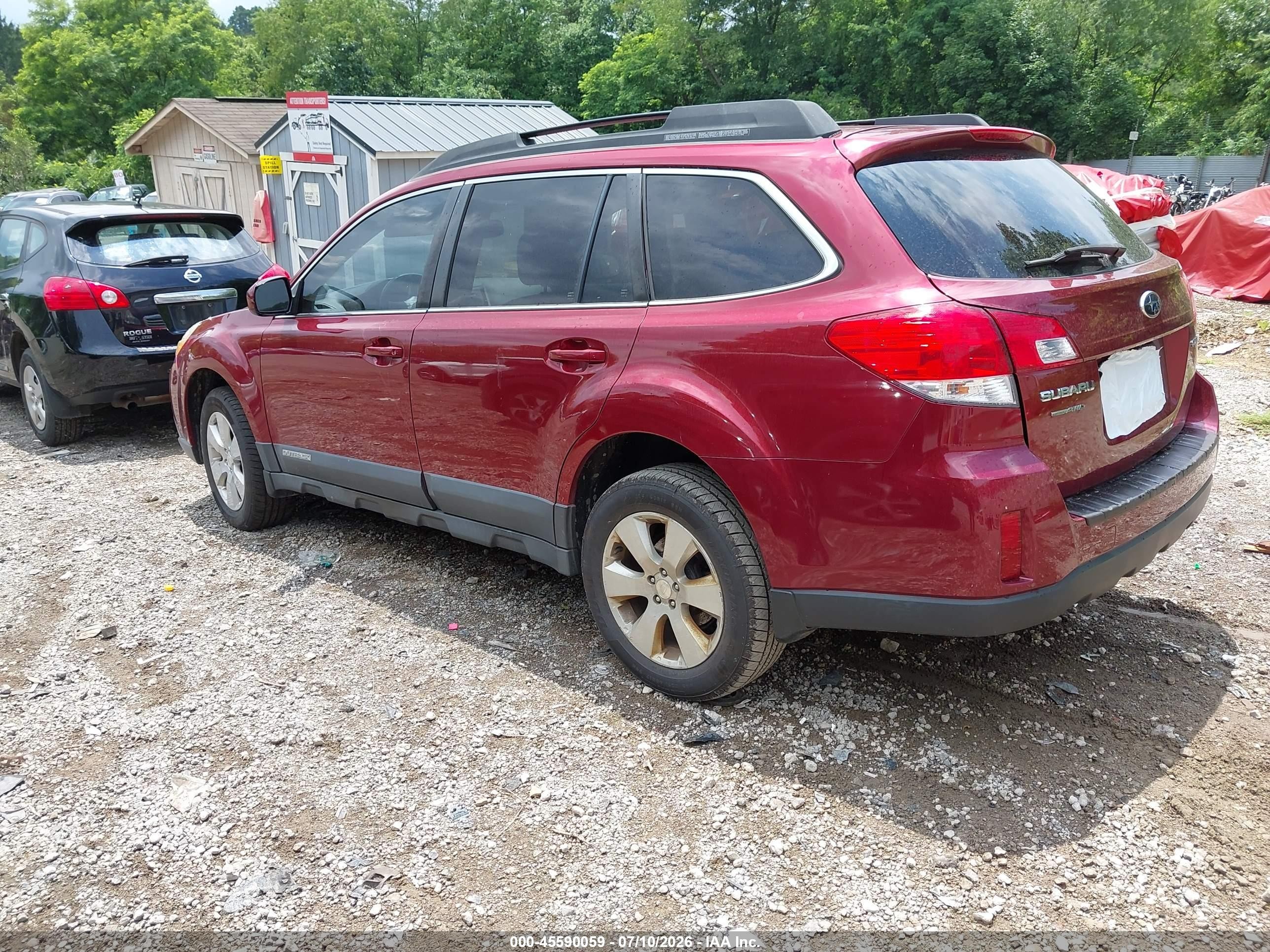 2012 Subaru Outback 2.5i Premium Red vin: 4S4BRCCC2C3252143