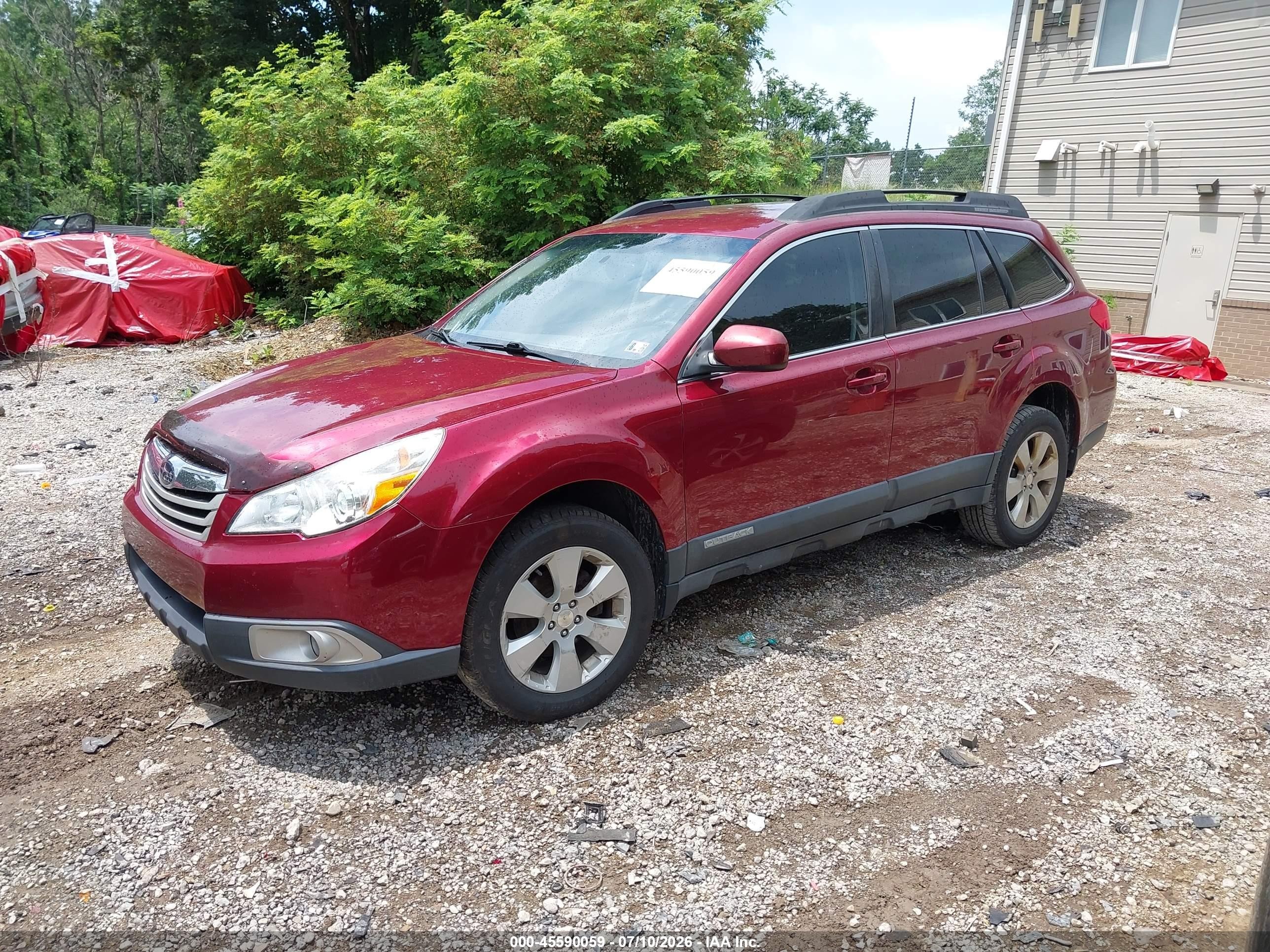 2012 Subaru Outback 2.5i Premium Red vin: 4S4BRCCC2C3252143