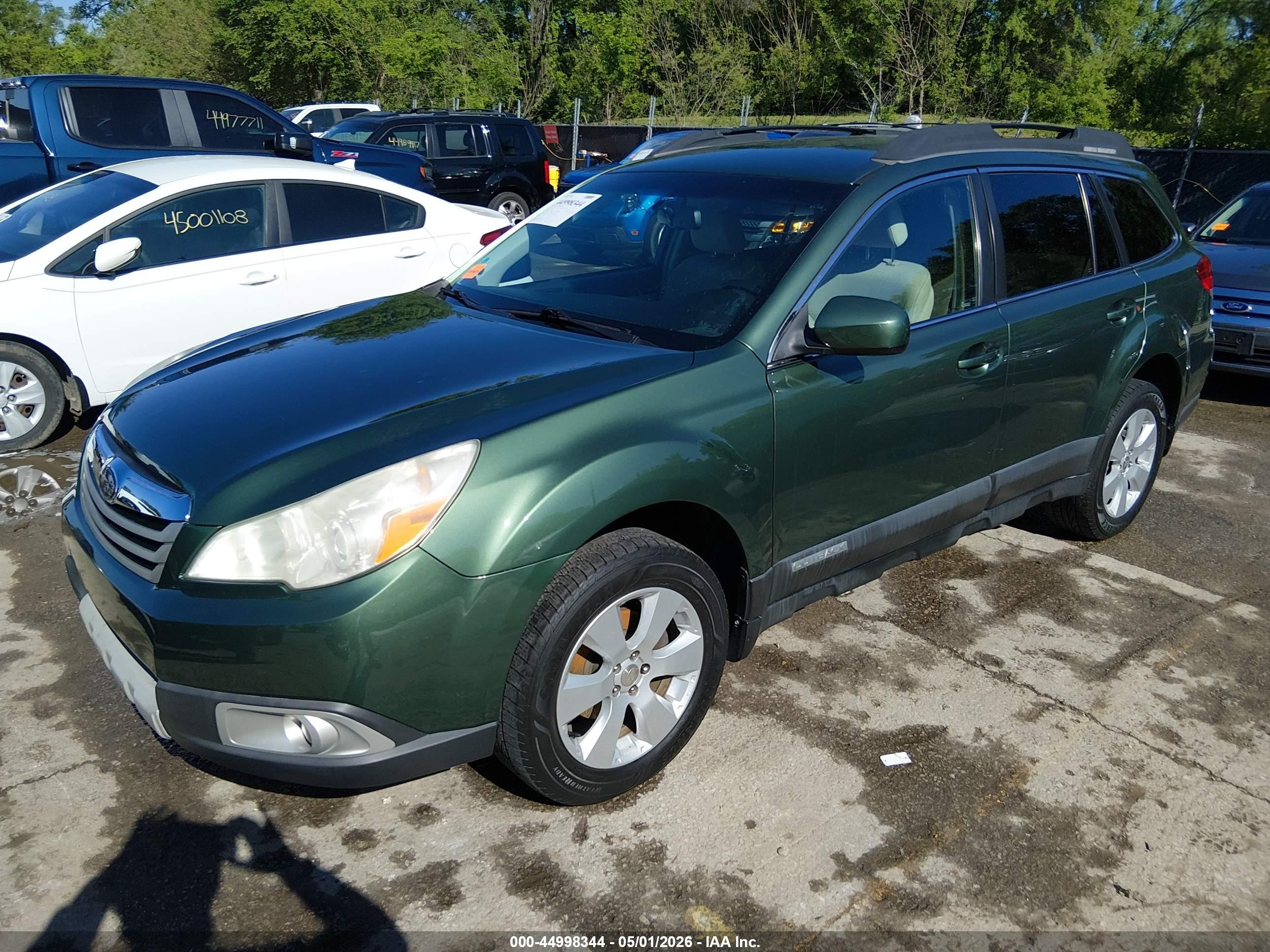 2012 Subaru Outback 2.5i Premium Green vin: 4S4BRCCC2C3289421
