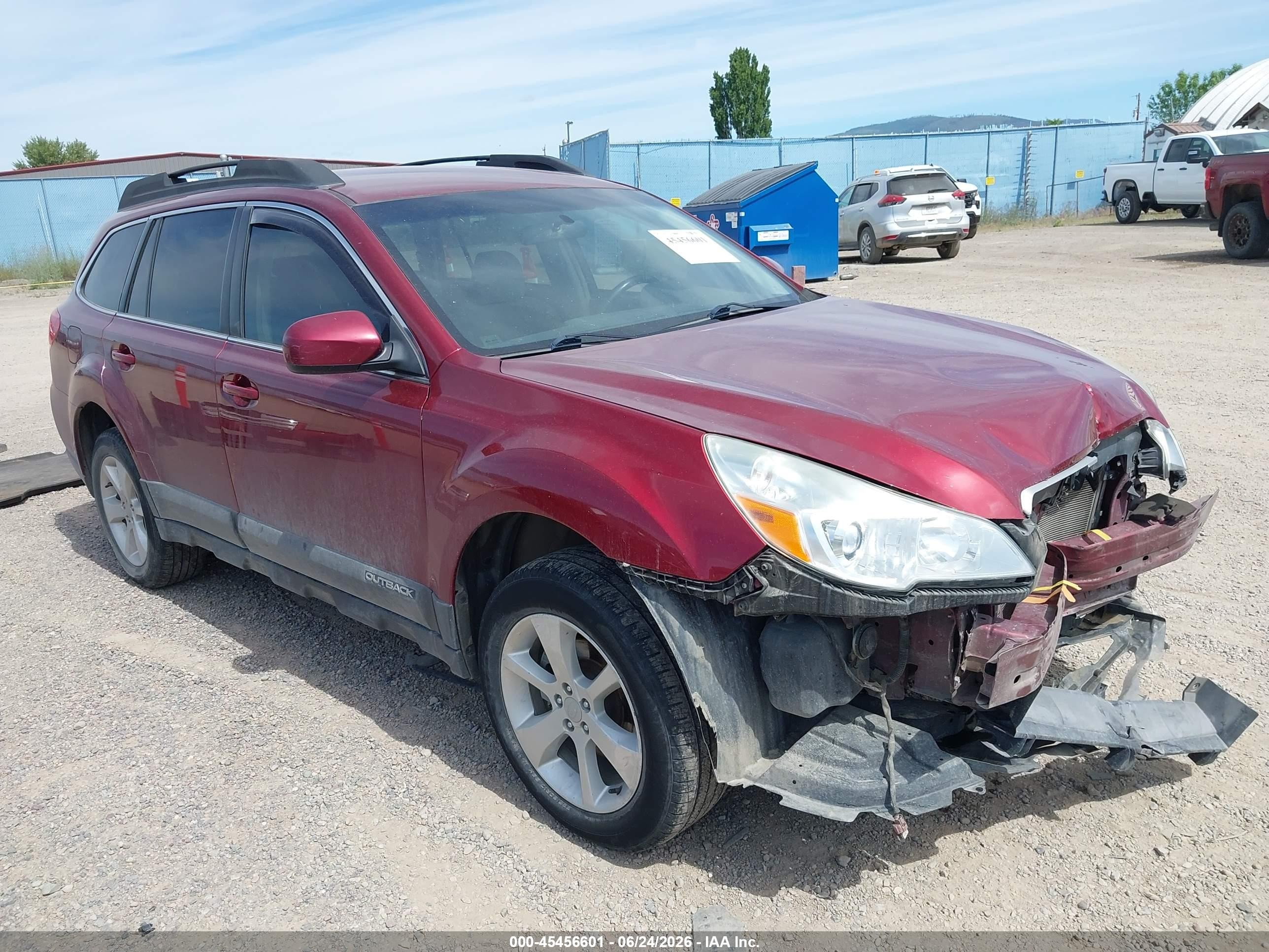 2013 Subaru Outback 2.5i Premium Red vin: 4S4BRCCC3D3265839