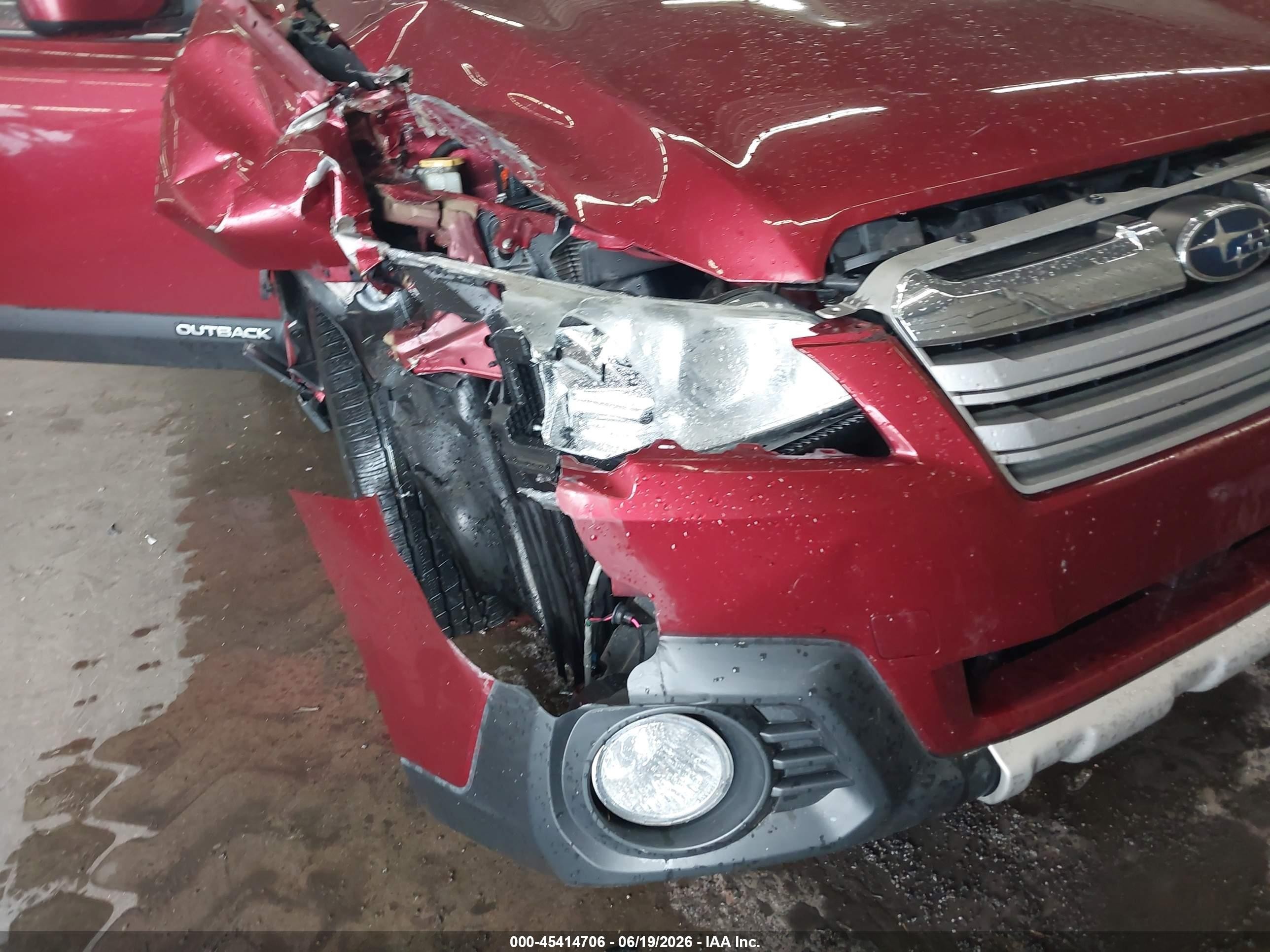 2014 Subaru Outback 2.5i Premium Red vin: 4S4BRCCC3E3288944
