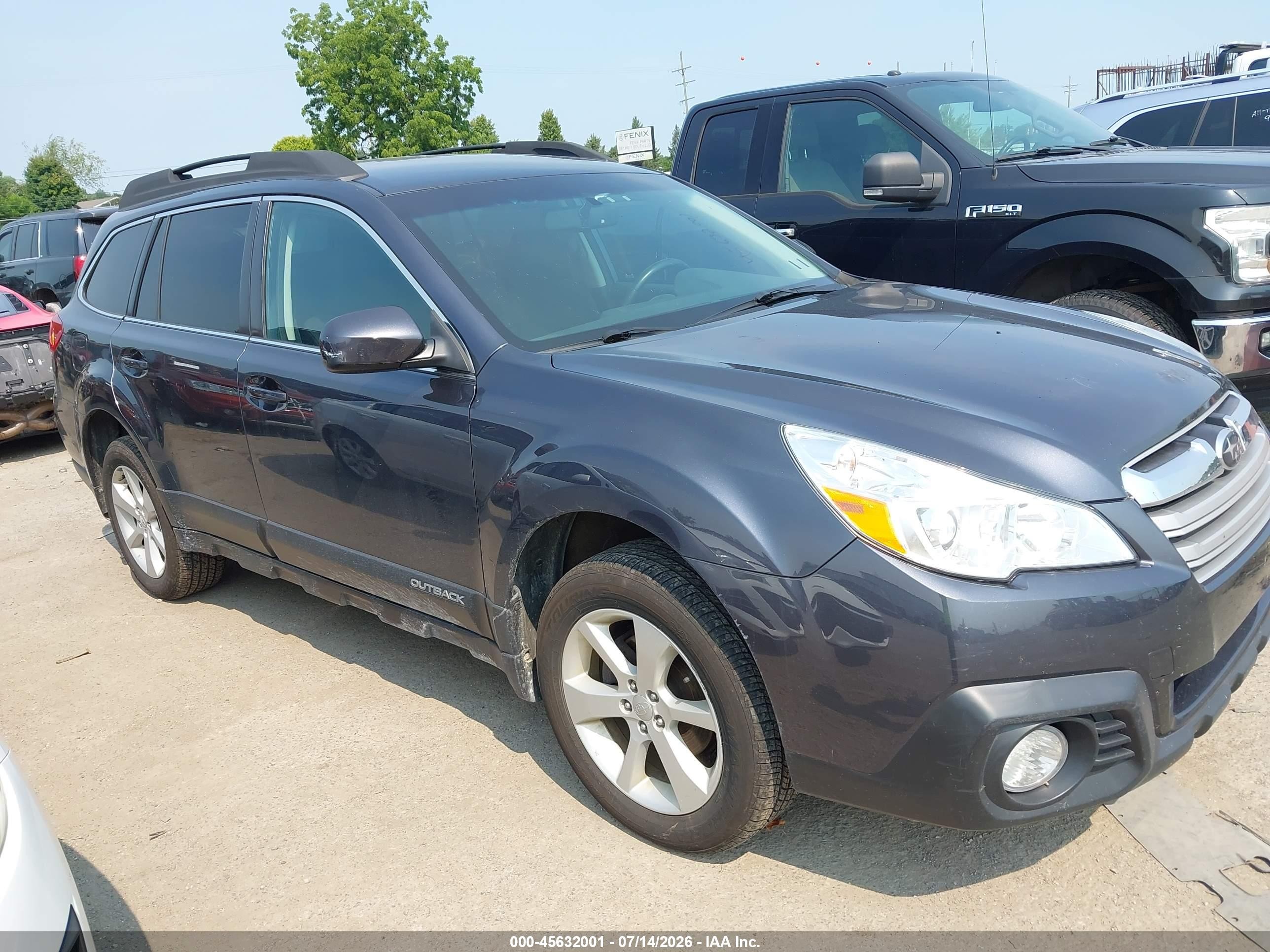 2013 Subaru Outback 2.5i Premium Gray vin: 4S4BRCCC4D1216144