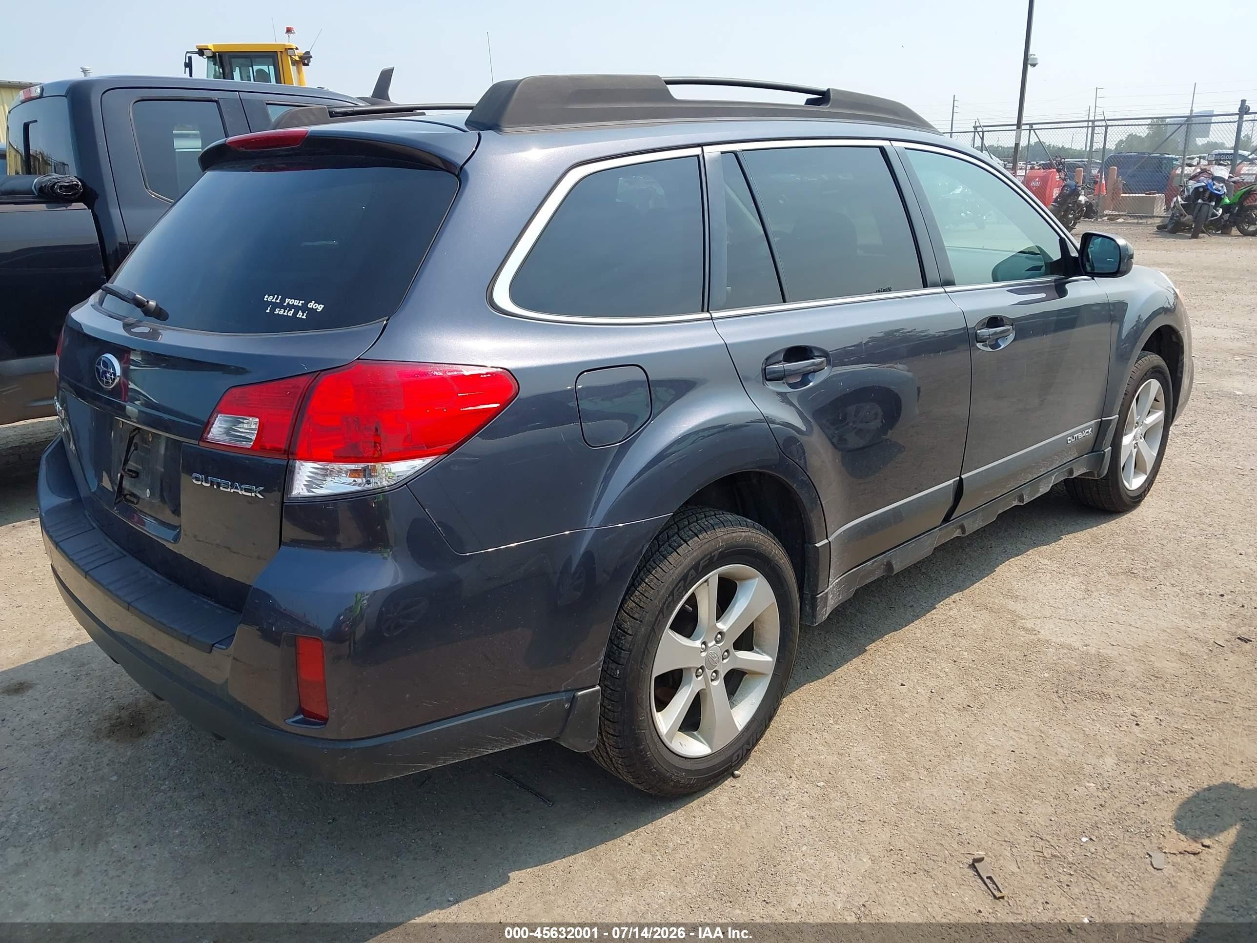 2013 Subaru Outback 2.5i Premium Gray vin: 4S4BRCCC4D1216144