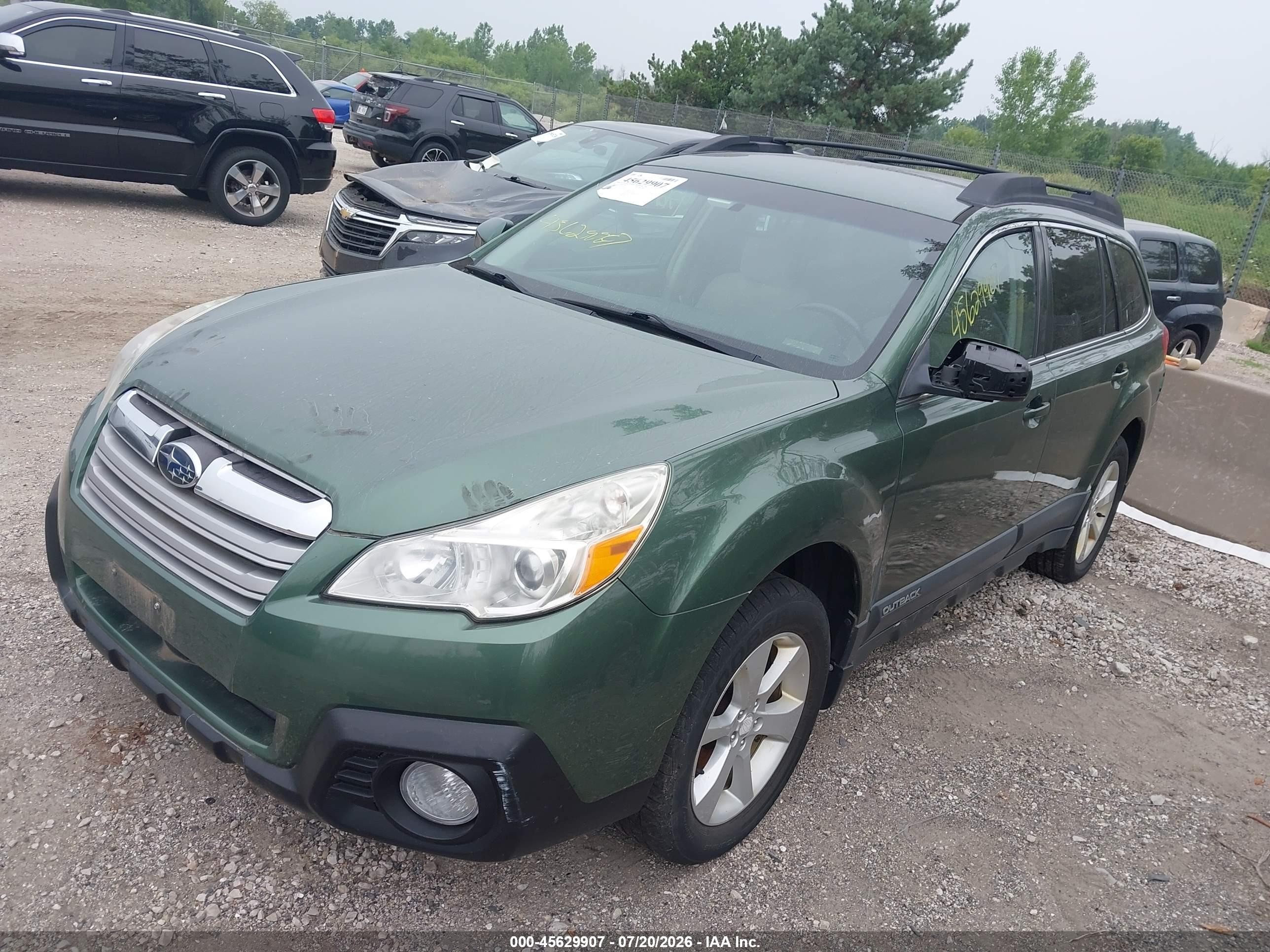2013 Subaru Outback 2.5i Premium Green vin: 4S4BRCCC4D3288532