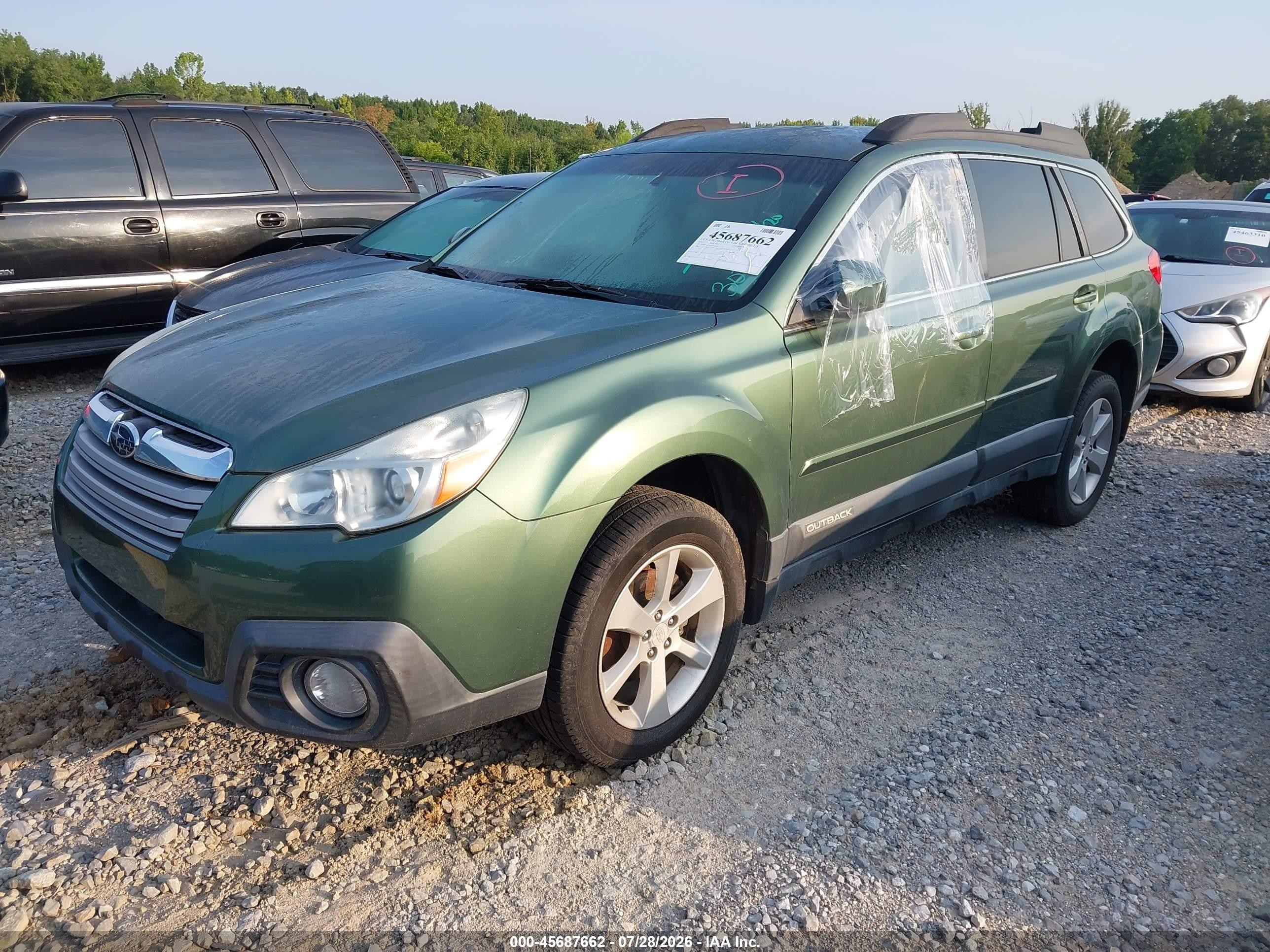 2013 Subaru Outback 2.5i Premium Green vin: 4S4BRCCC4D3307659