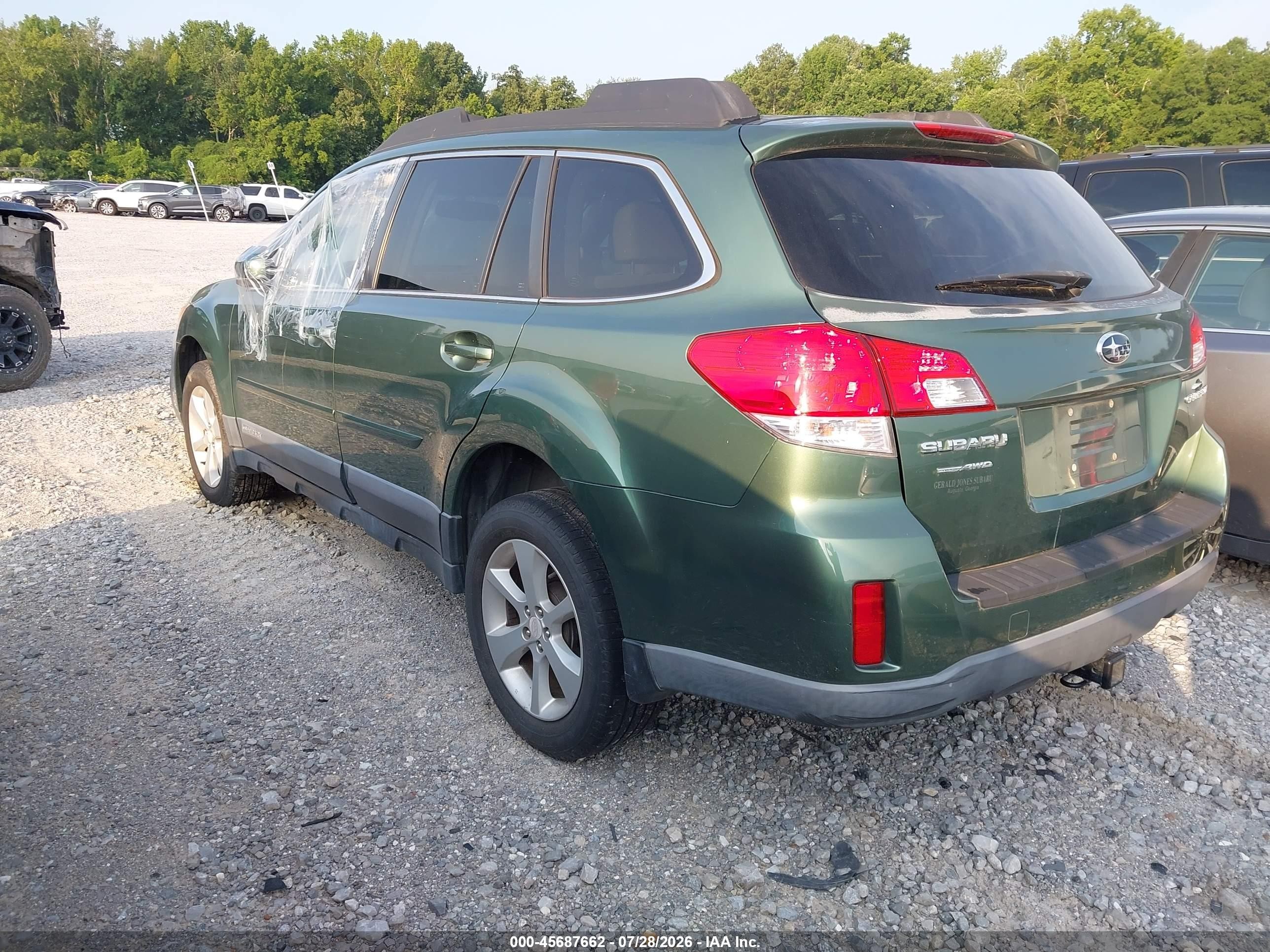 2013 Subaru Outback 2.5i Premium Green vin: 4S4BRCCC4D3307659