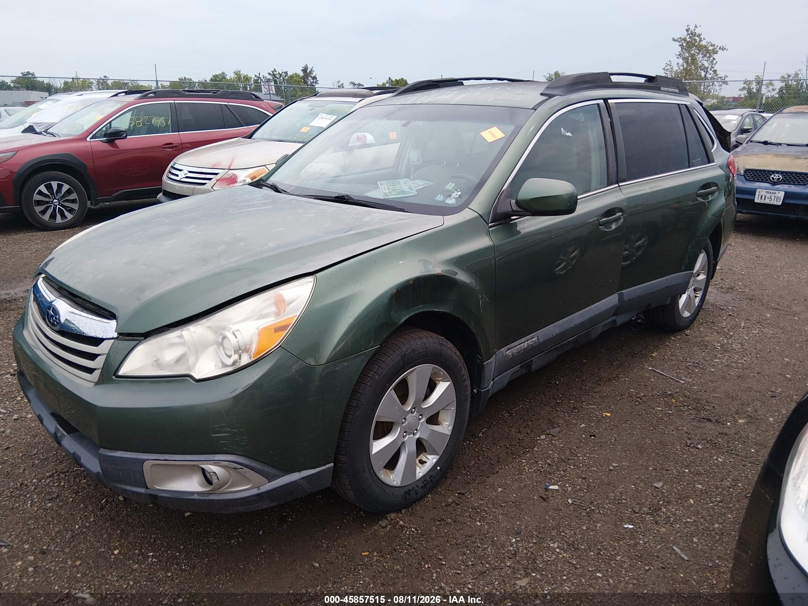 2011 Subaru Outback 2.5i Premium Green vin: 4S4BRCCC5B3428813