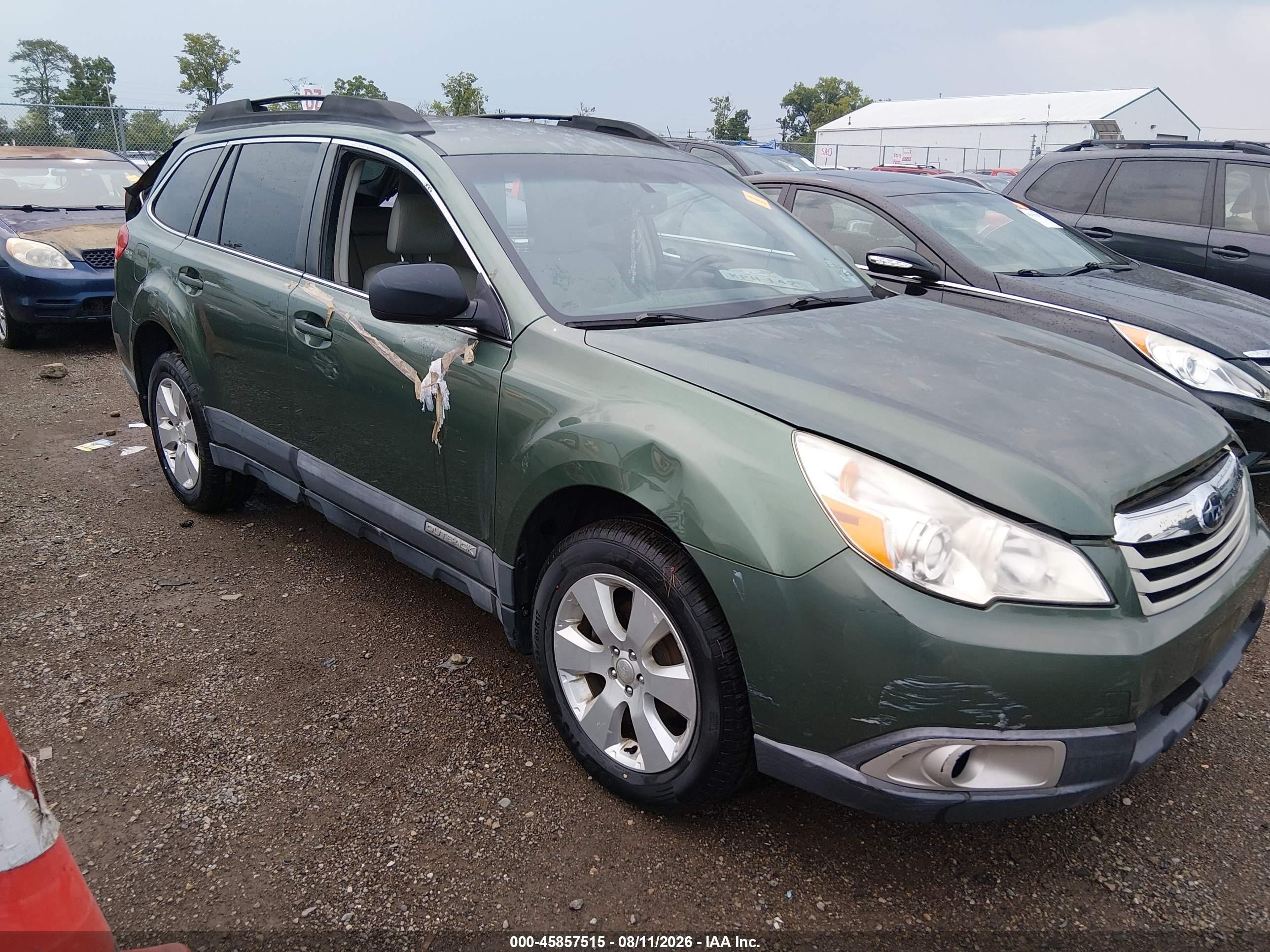 2011 Subaru Outback 2.5i Premium Green vin: 4S4BRCCC5B3428813