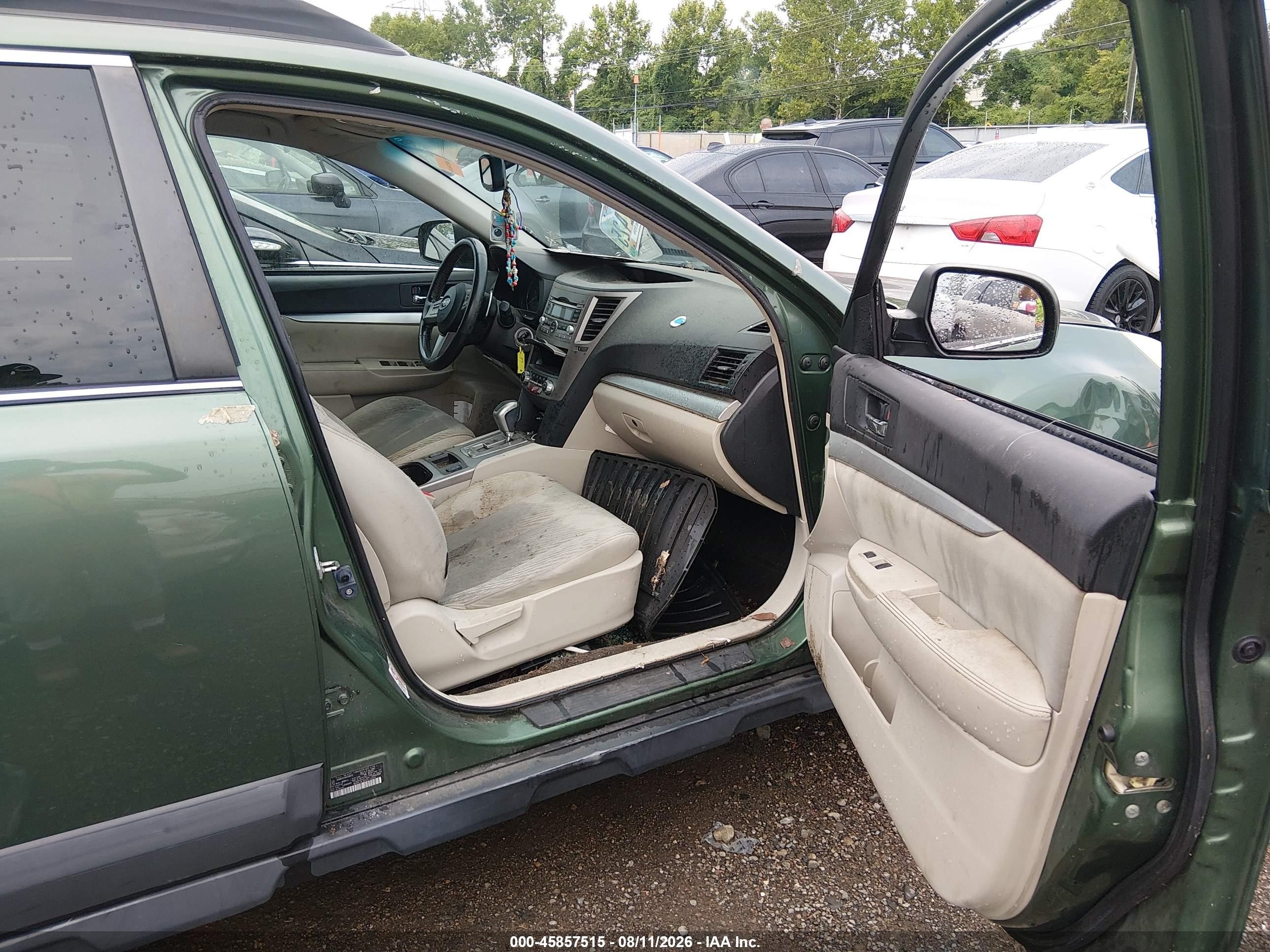 2011 Subaru Outback 2.5i Premium Green vin: 4S4BRCCC5B3428813
