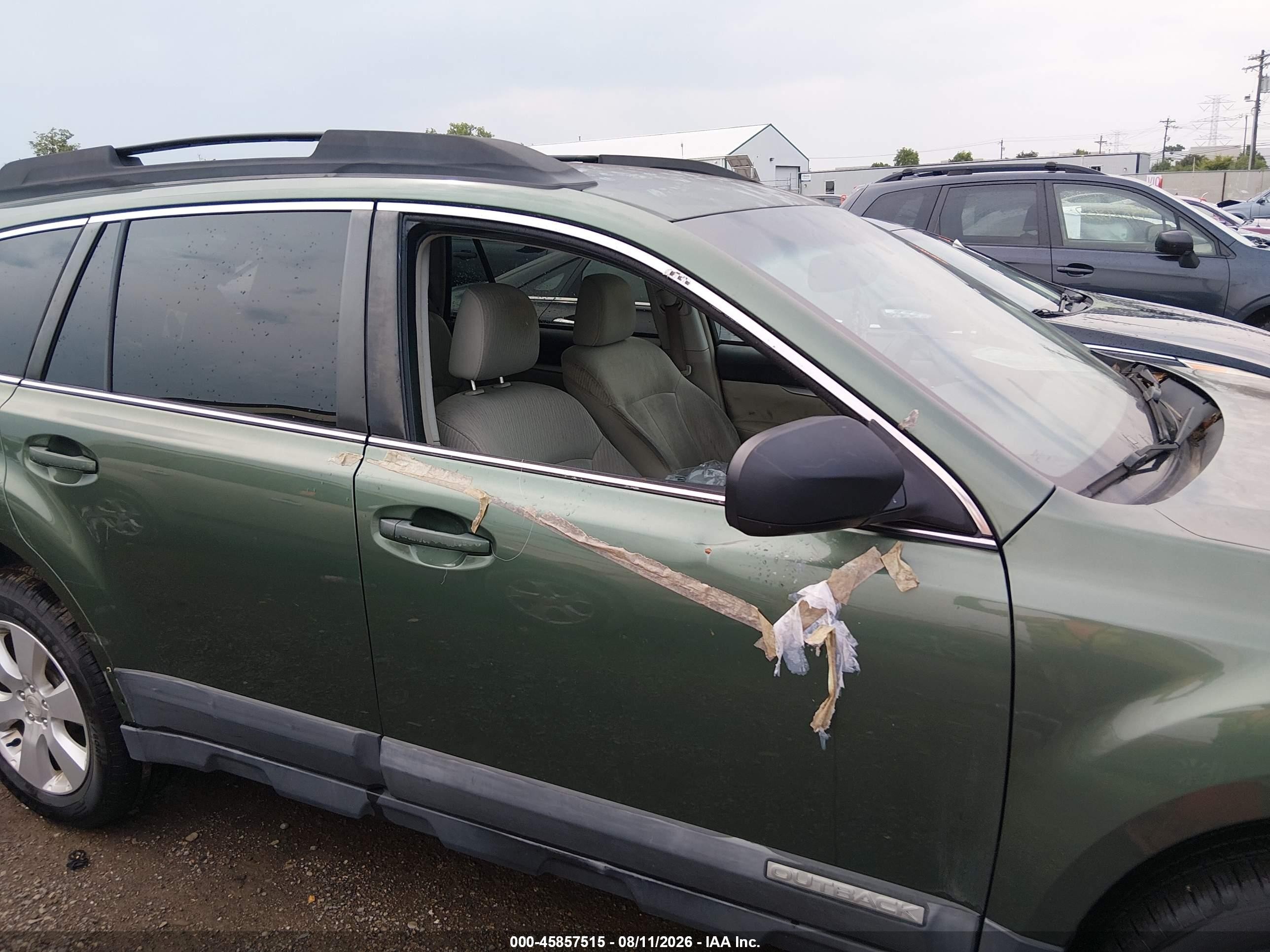 2011 Subaru Outback 2.5i Premium Green vin: 4S4BRCCC5B3428813