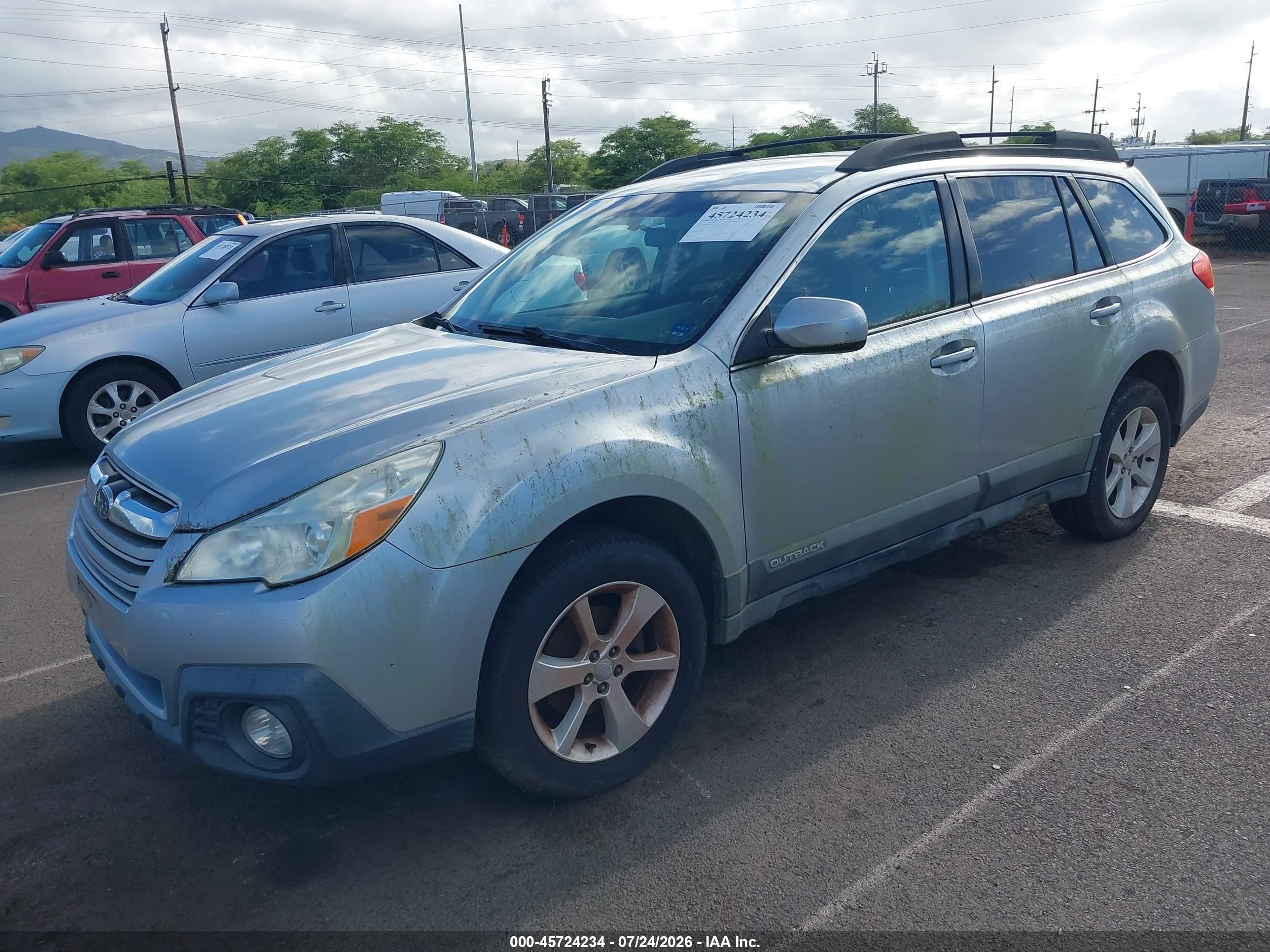 2013 Subaru Outback 2.5i Premium Silver vin: 4S4BRCCC5D3201253