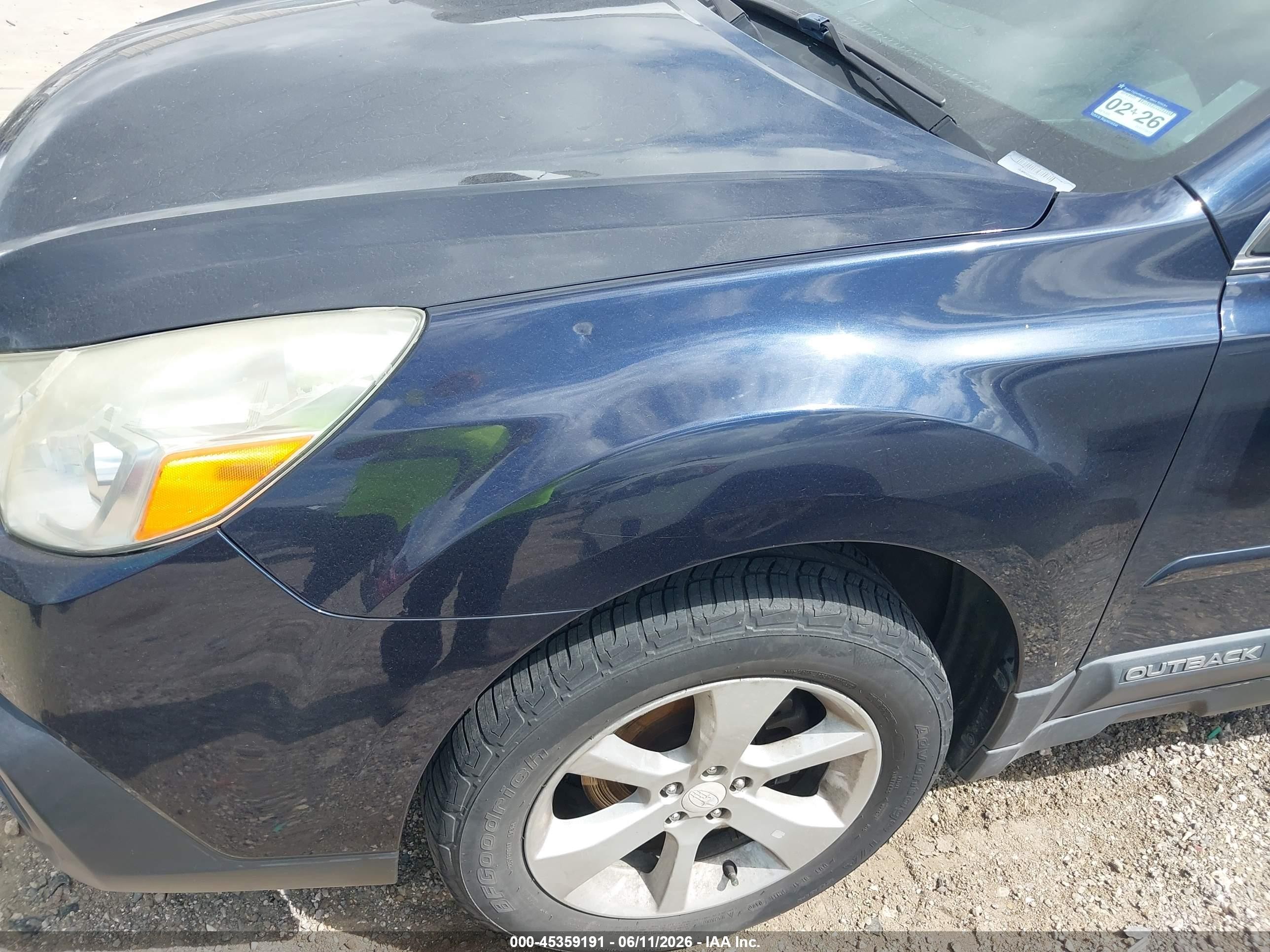 2013 Subaru Outback 2.5i Premium Blue vin: 4S4BRCCC5D3277877