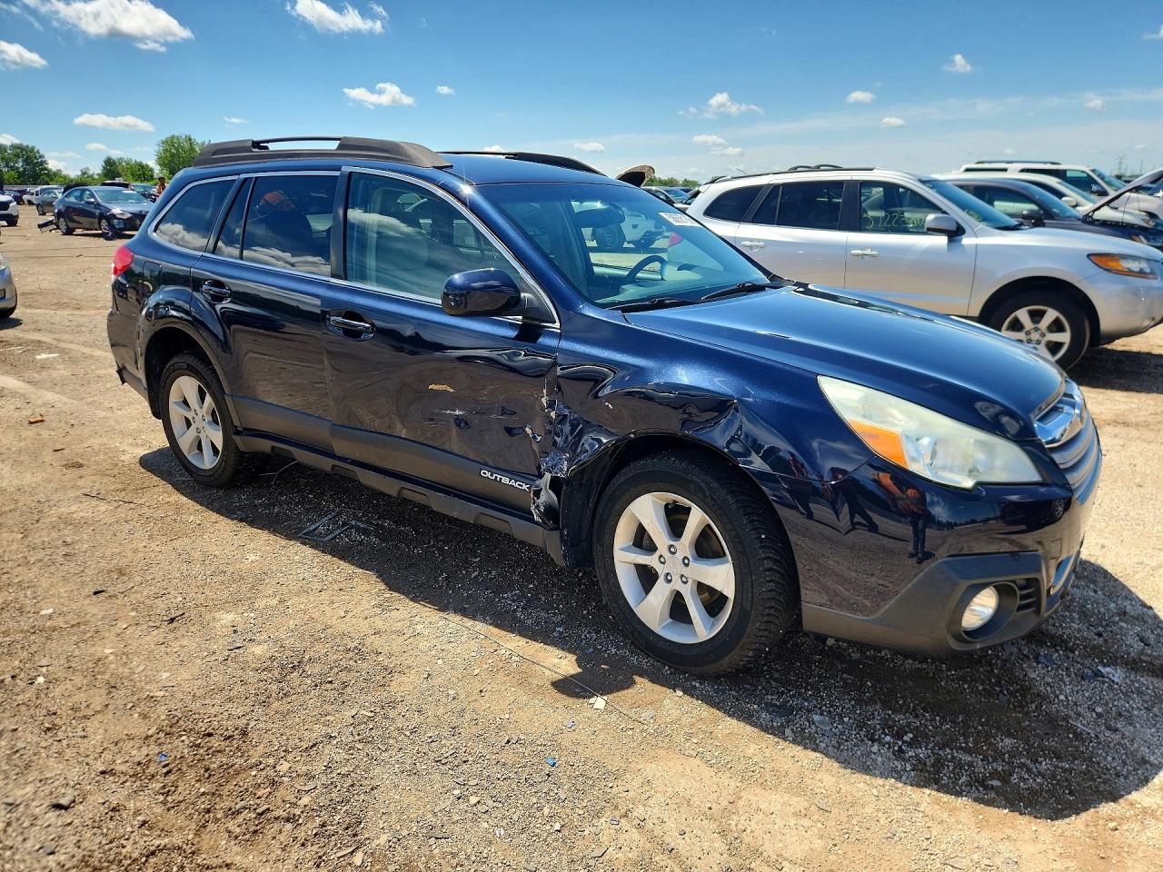 2014 Subaru Outback 2.5i Premium Blue vin: 4S4BRCCC5E3255878