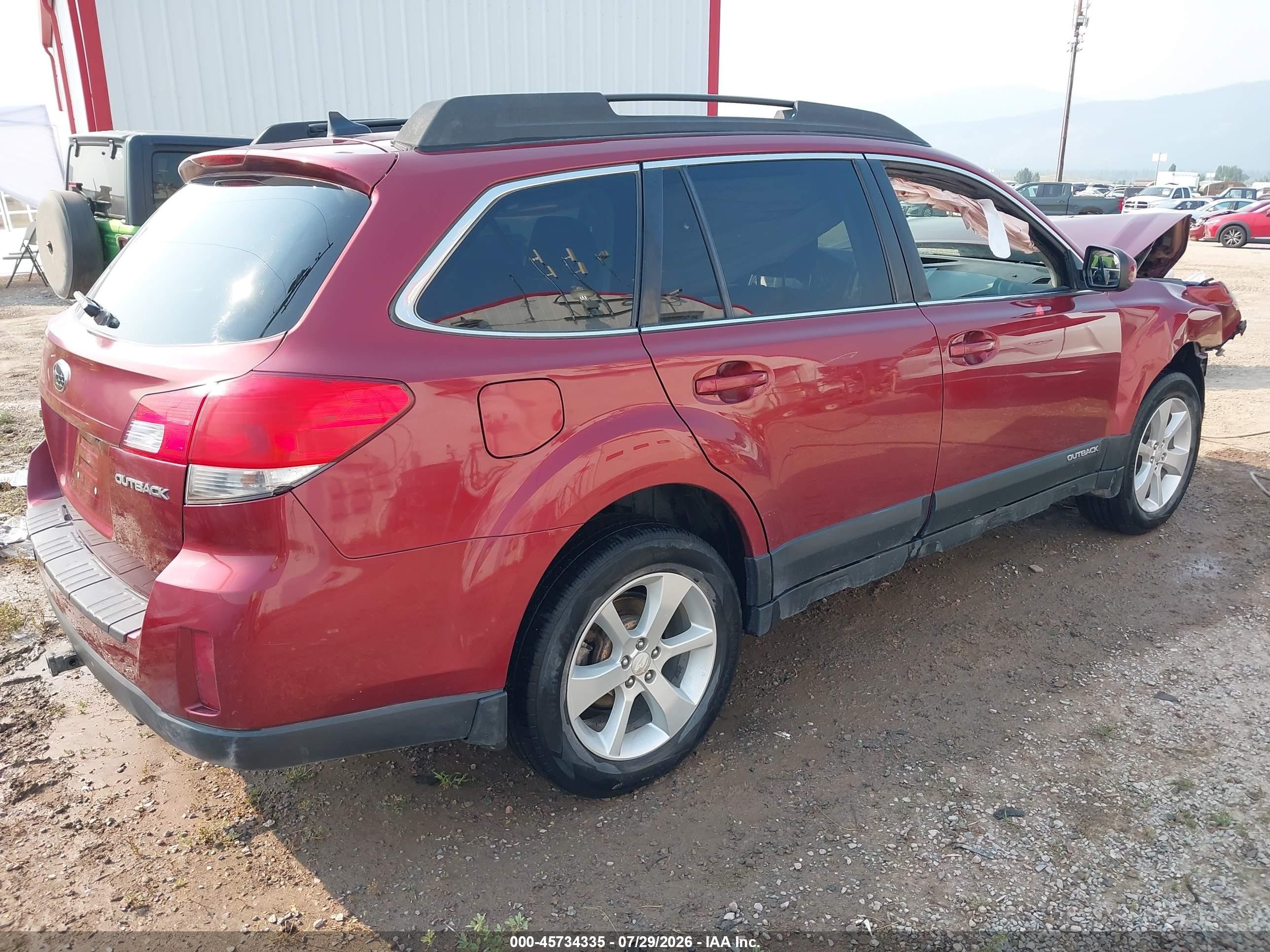 2014 Subaru Outback 2.5i Premium Red vin: 4S4BRCCC5E3258909