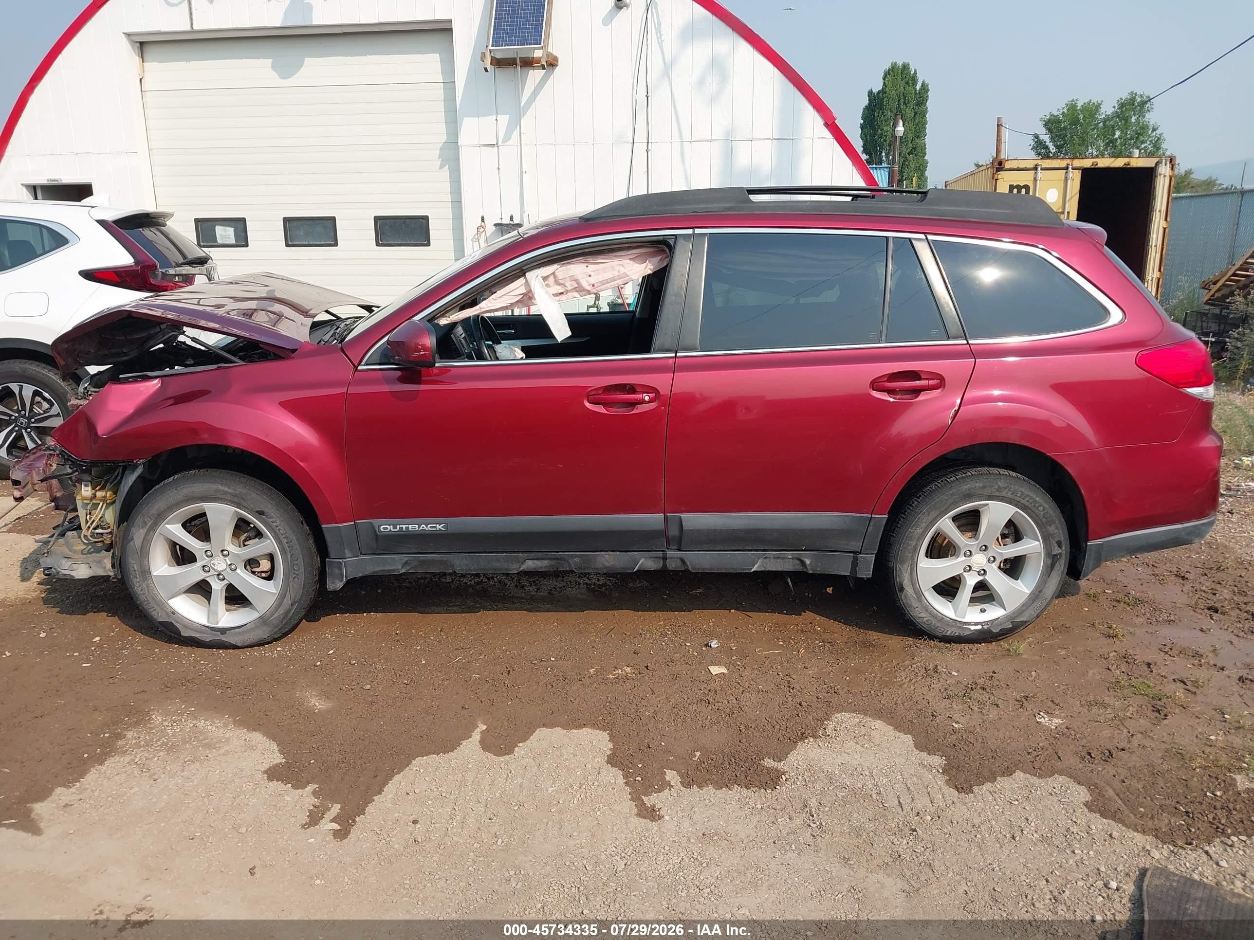 2014 Subaru Outback 2.5i Premium Red vin: 4S4BRCCC5E3258909