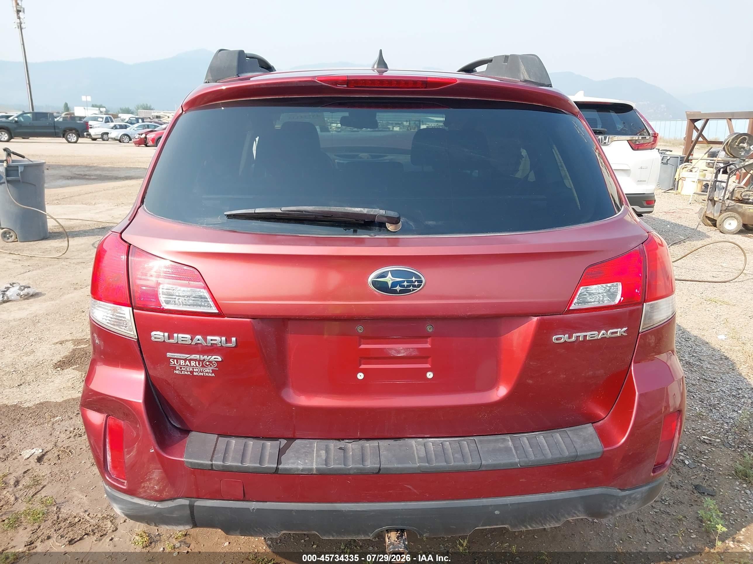 2014 Subaru Outback 2.5i Premium Red vin: 4S4BRCCC5E3258909