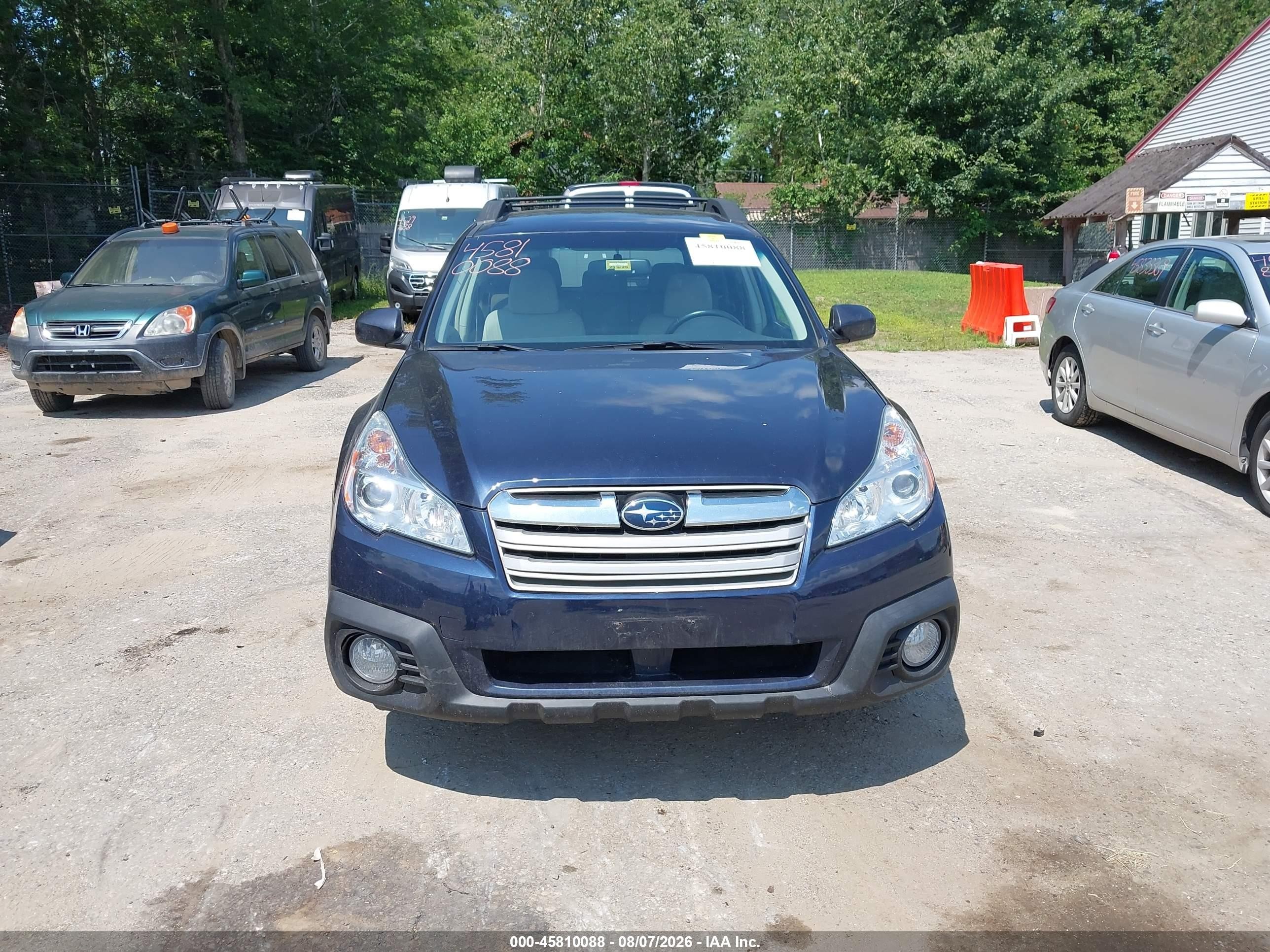 2014 Subaru Outback 2.5i Premium Blue vin: 4S4BRCCC5E3262765