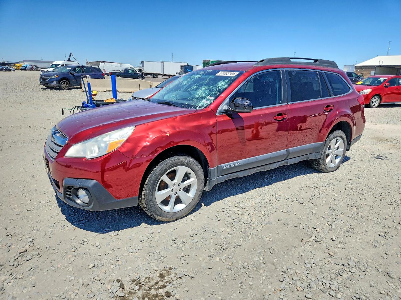 2014 Subaru Outback 2.5i Premium Red vin: 4S4BRCCC5E3270512