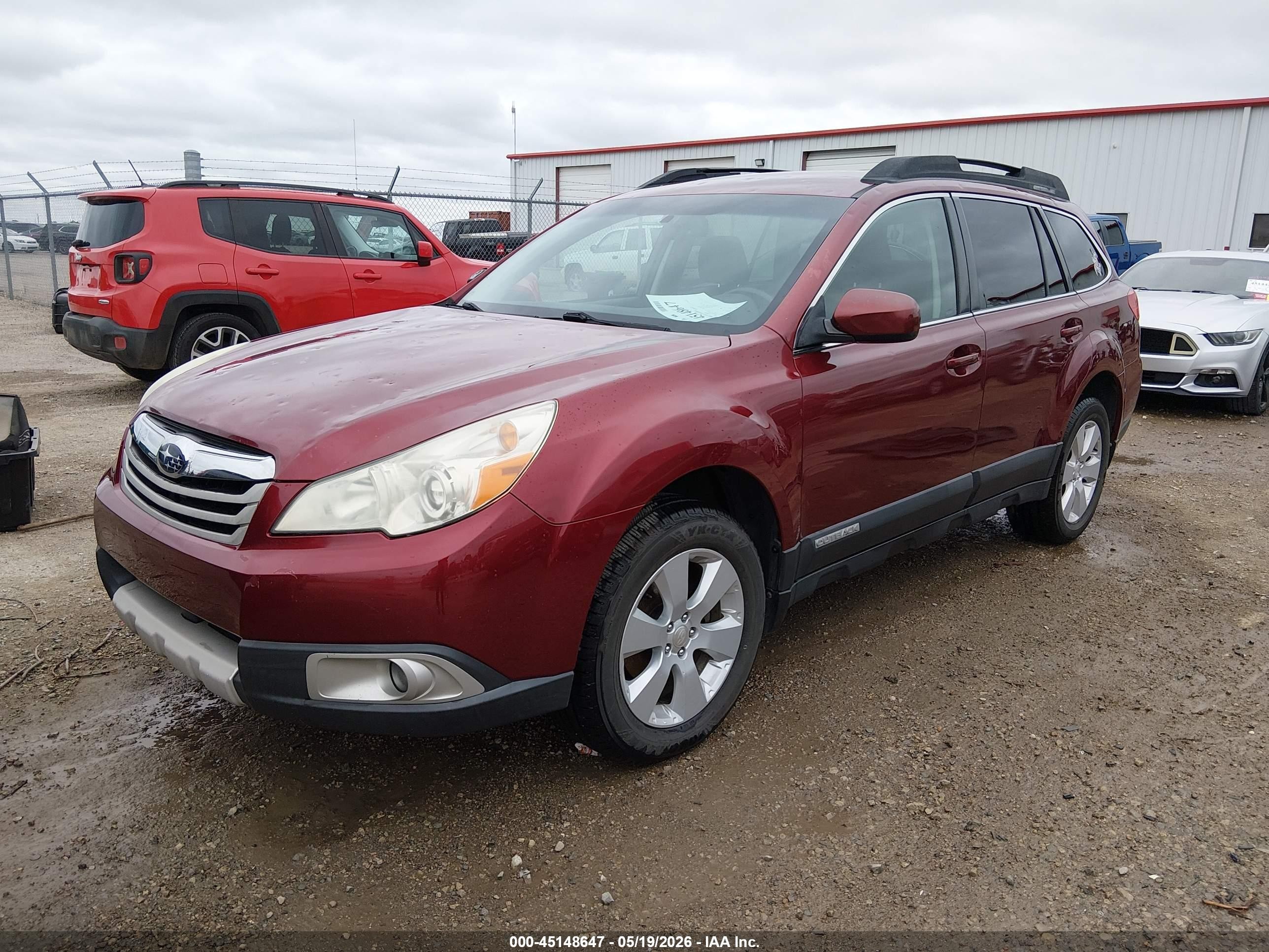 2012 Subaru Outback 2.5i Premium Red vin: 4S4BRCCC6C3264148