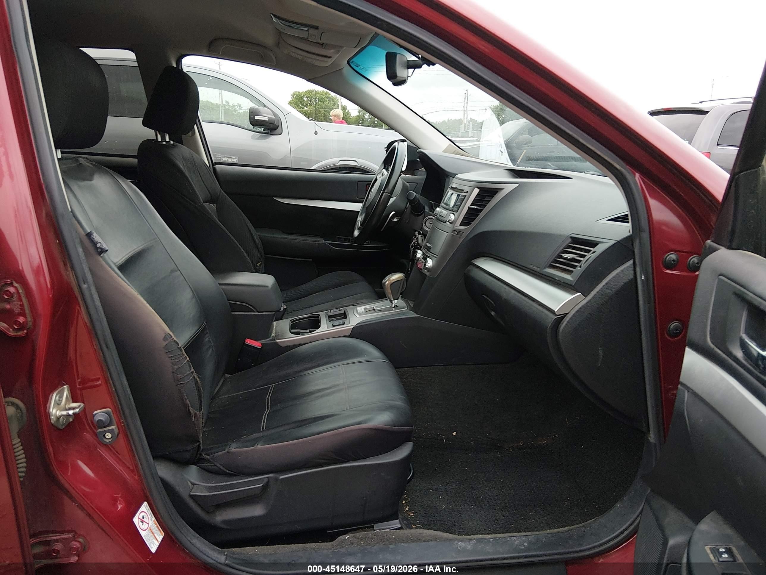 2012 Subaru Outback 2.5i Premium Red vin: 4S4BRCCC6C3264148