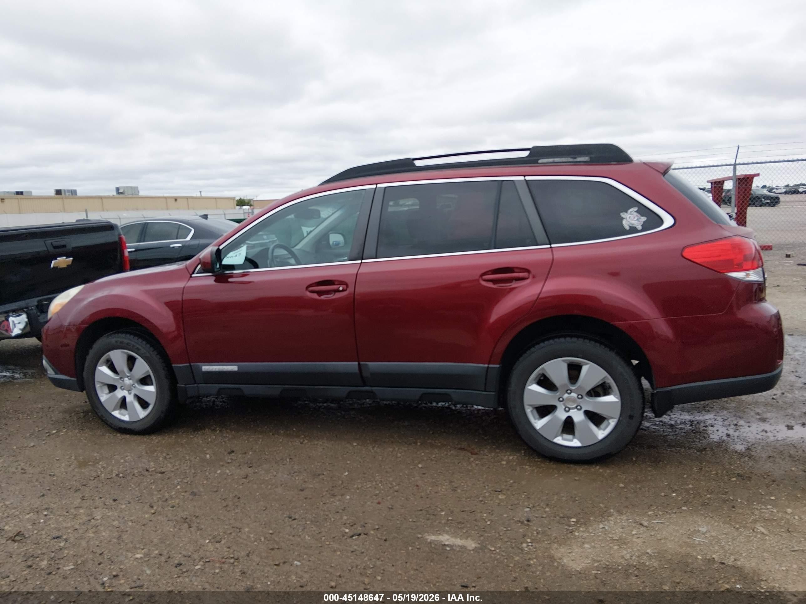 2012 Subaru Outback 2.5i Premium Red vin: 4S4BRCCC6C3264148