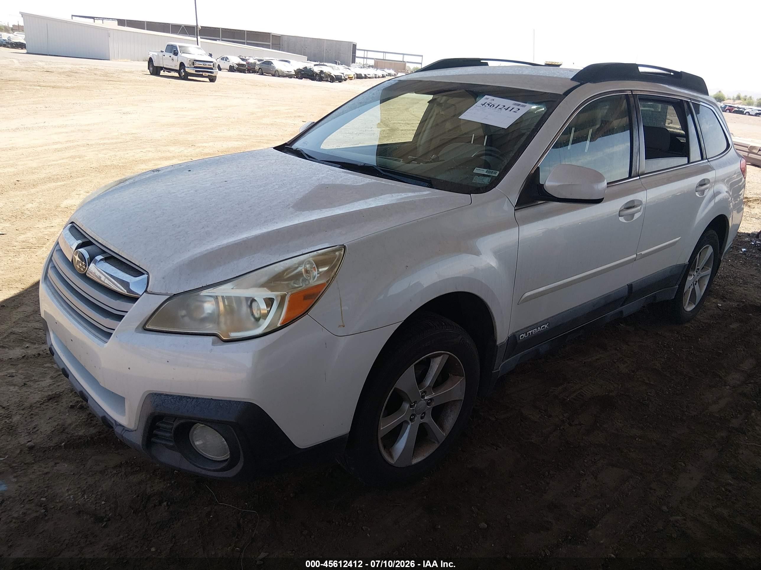 2013 Subaru Outback 2.5i Premium White vin: 4S4BRCCC6D3248078