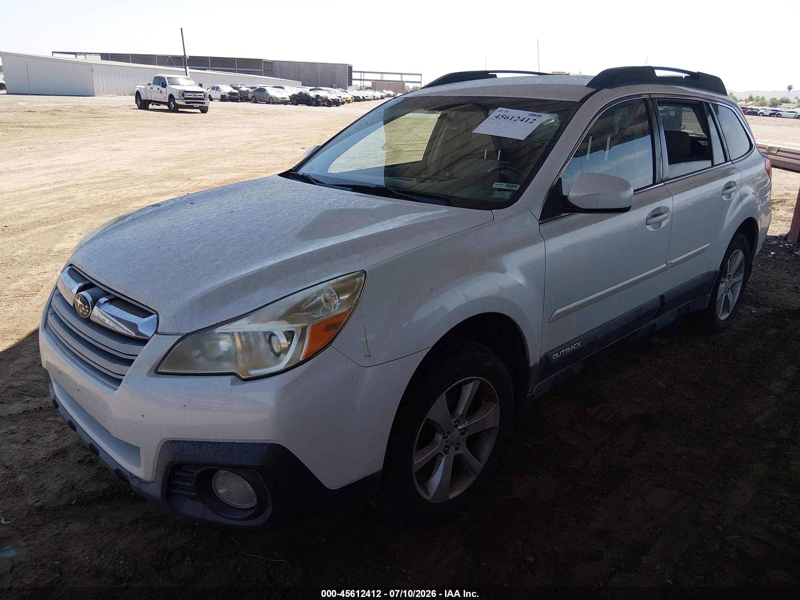 2013 Subaru Outback 2.5i Premium White vin: 4S4BRCCC6D3248078