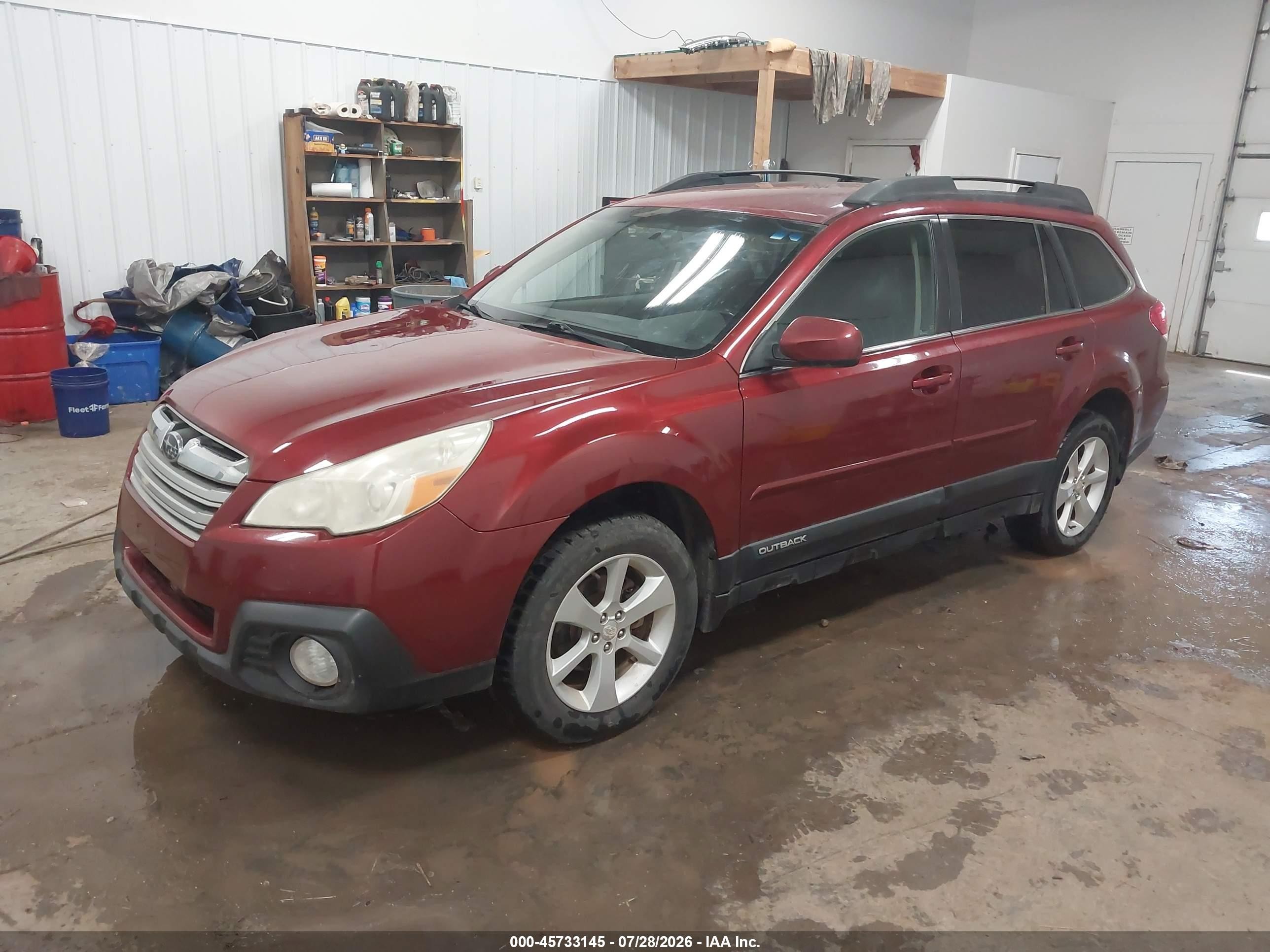 2013 Subaru Outback 2.5i Premium Burgundy vin: 4S4BRCCC6D3265849