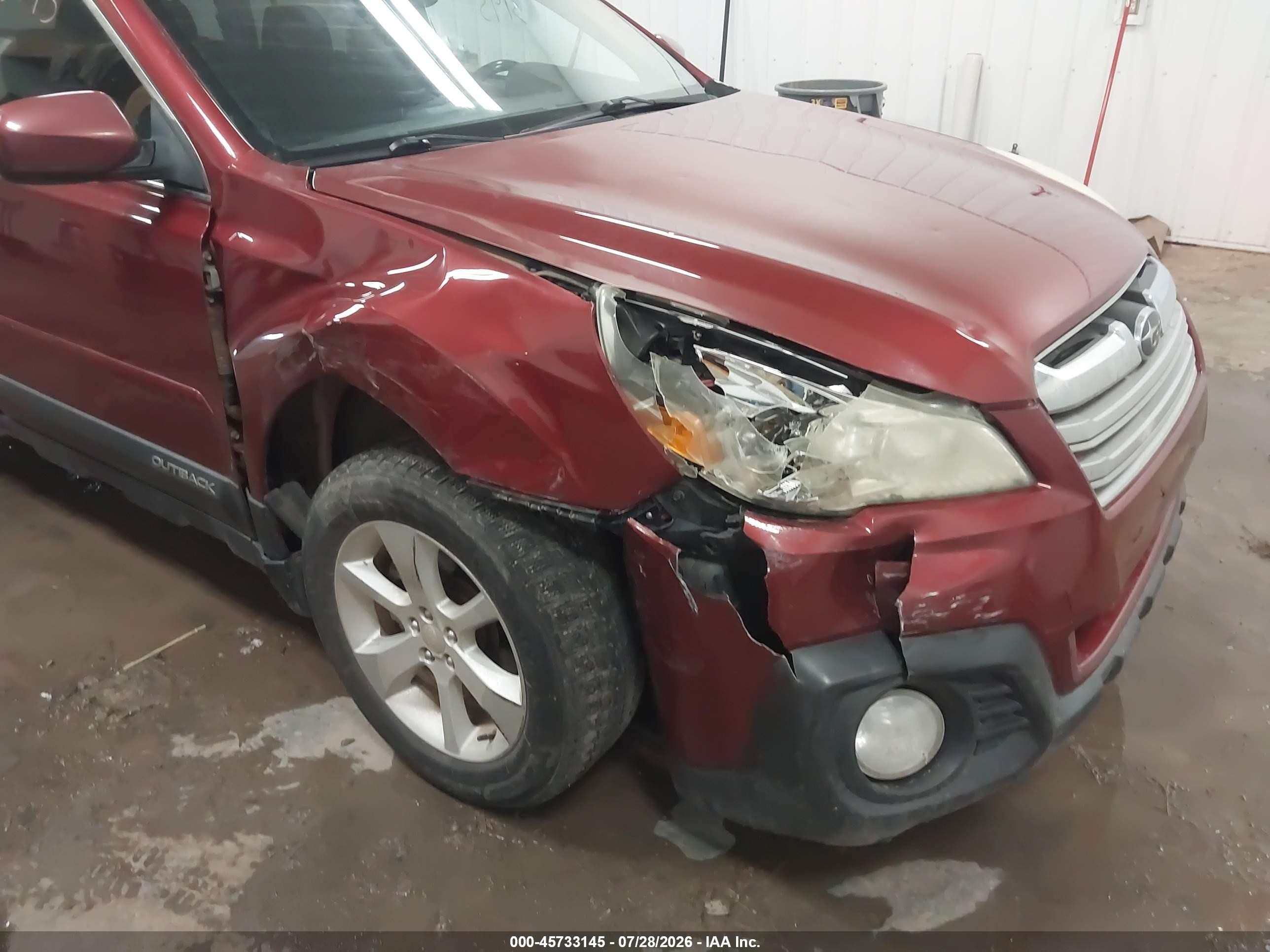 2013 Subaru Outback 2.5i Premium Burgundy vin: 4S4BRCCC6D3265849