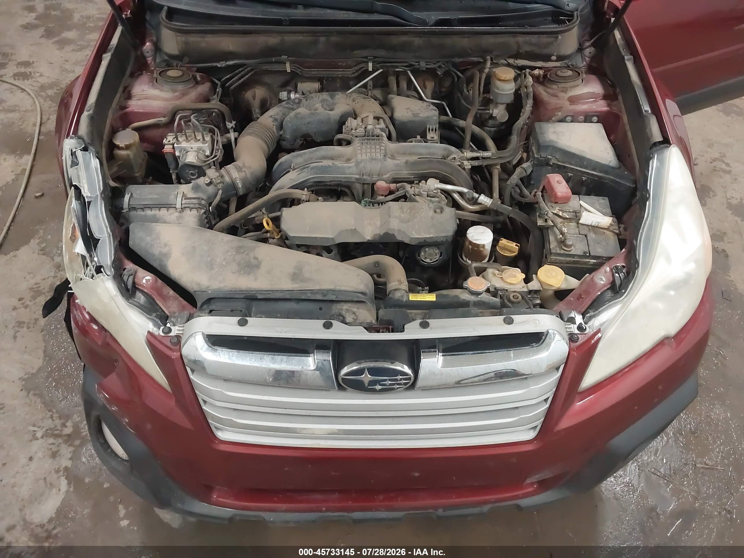 2013 Subaru Outback 2.5i Premium Burgundy vin: 4S4BRCCC6D3265849