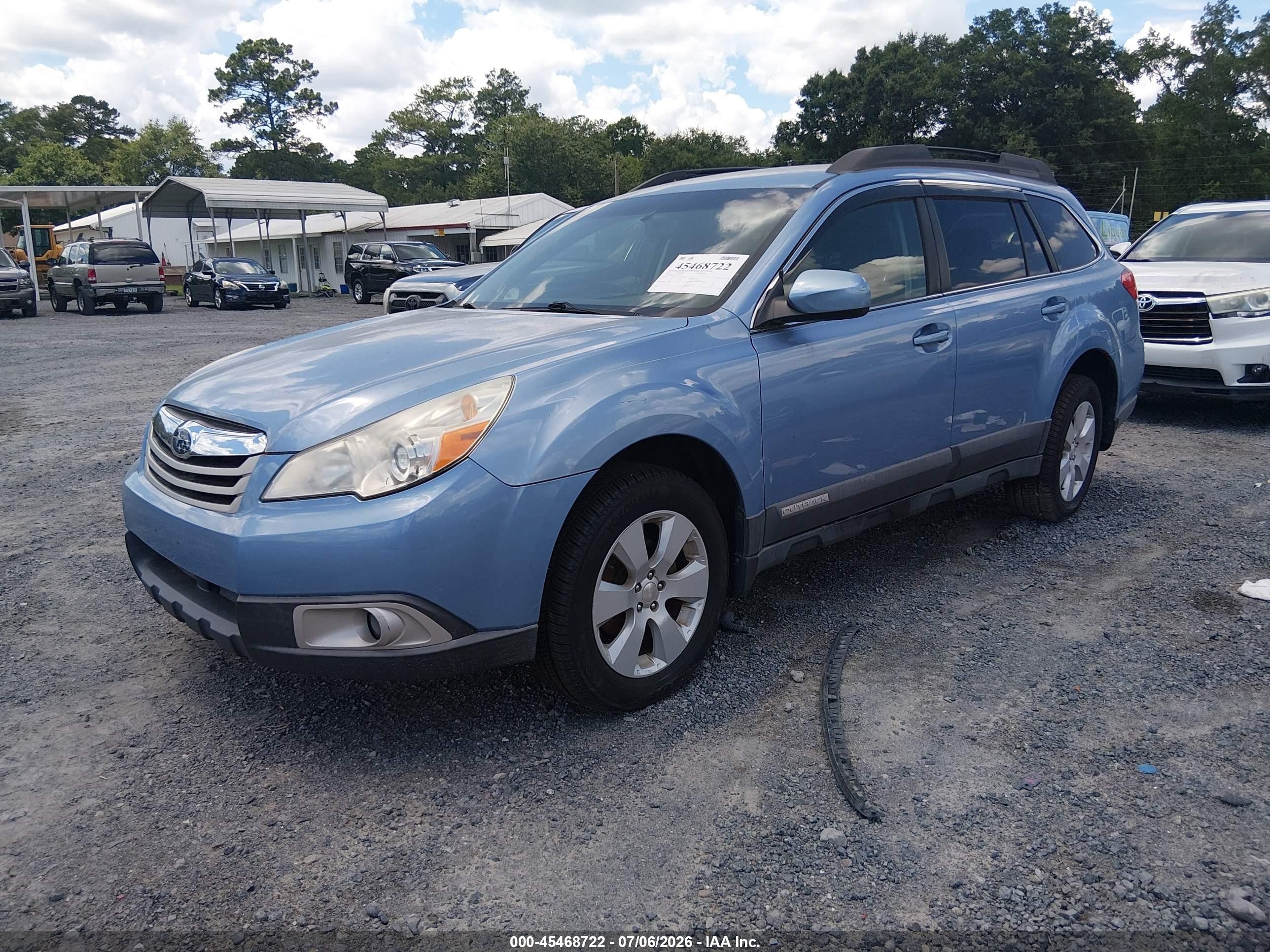 2010 Subaru Outback 2.5i Premium Blue vin: 4S4BRCCC7A3363932