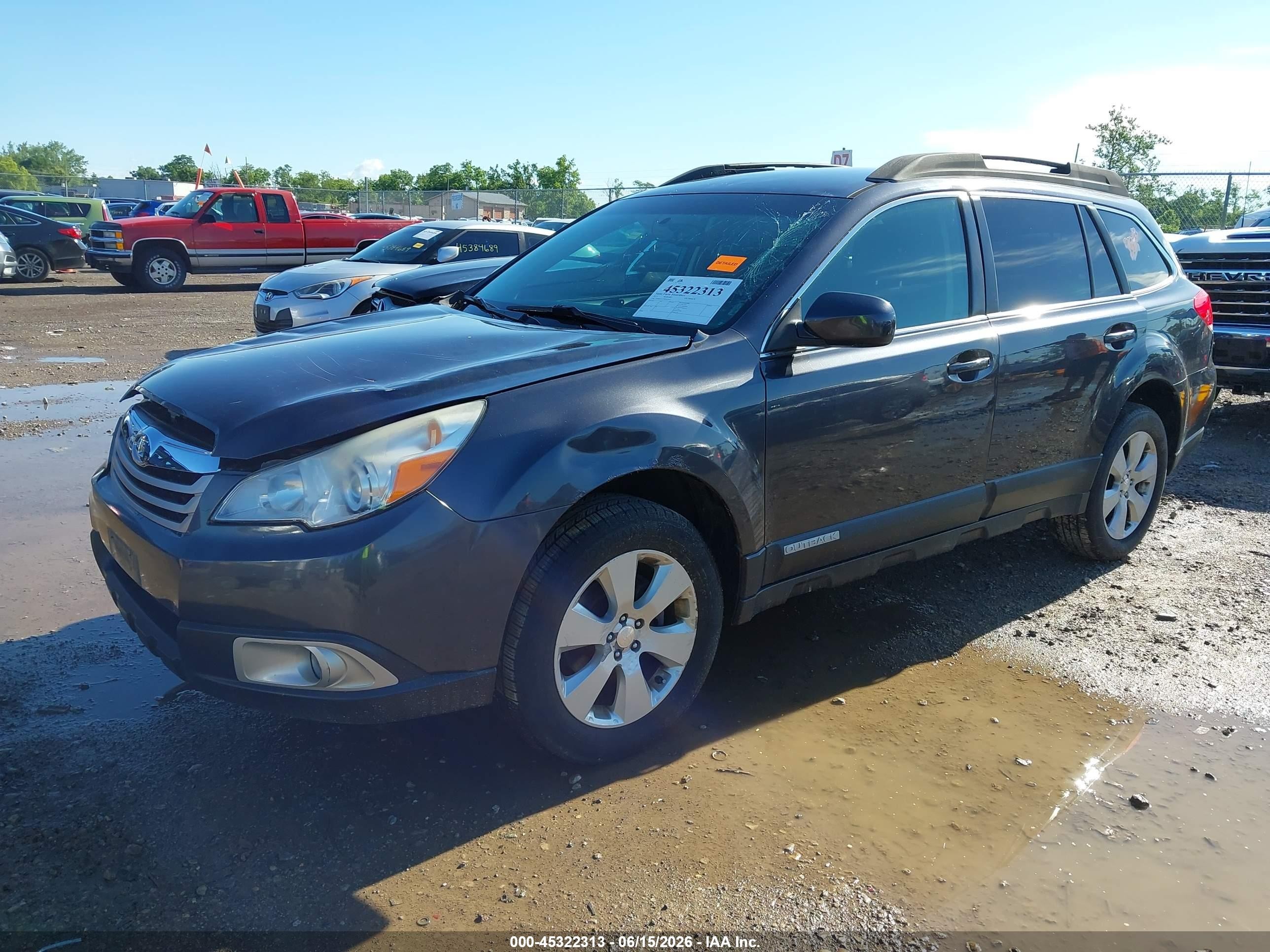 2011 Subaru Outback 2.5i Premium Gray vin: 4S4BRCCC7B3367917