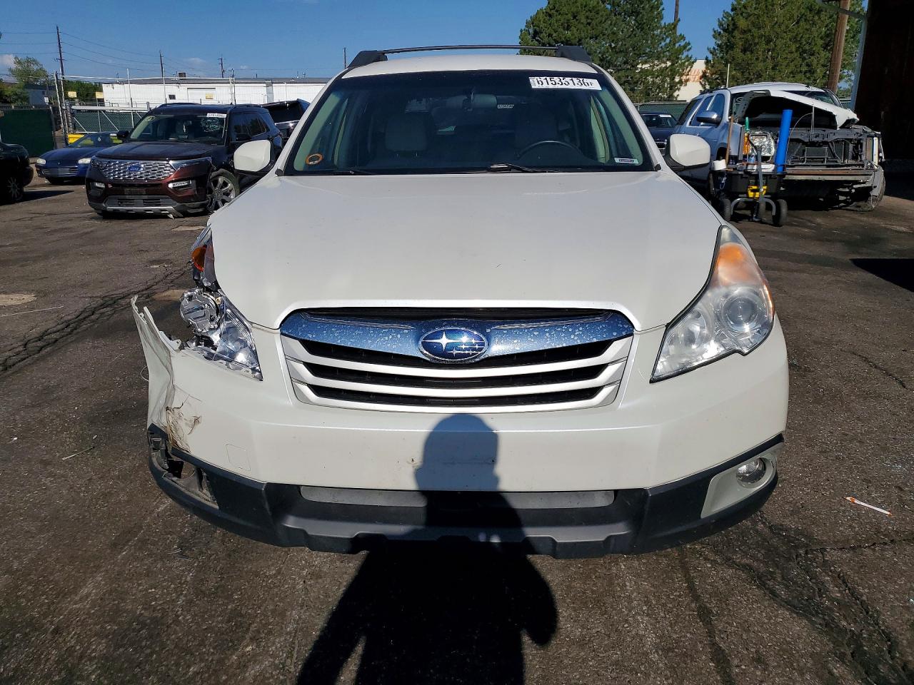 2012 Subaru Outback 2.5i Premium White vin: 4S4BRCCC7C3301188