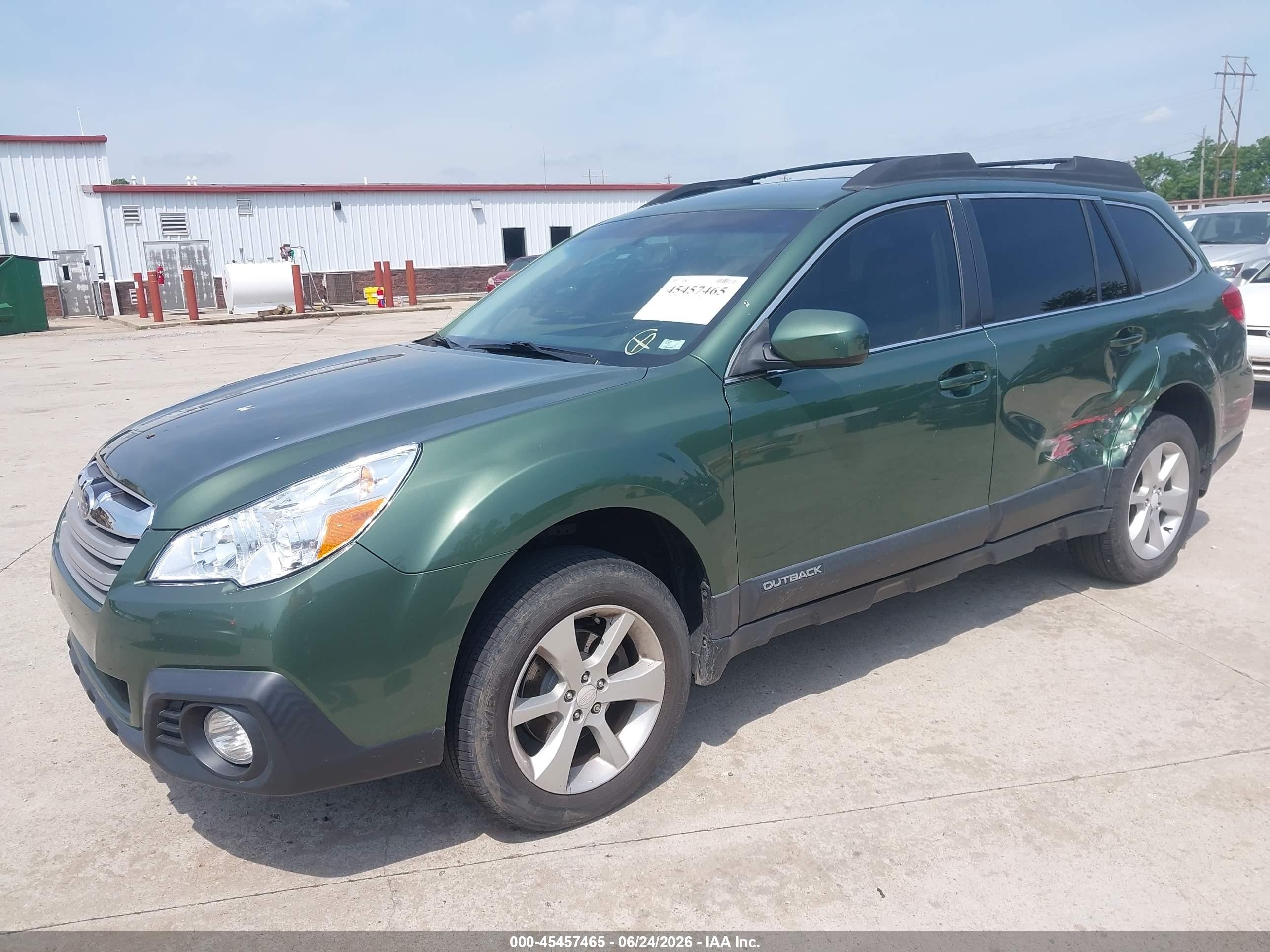 2014 Subaru Outback 2.5i Premium Green vin: 4S4BRCCC7E3267188