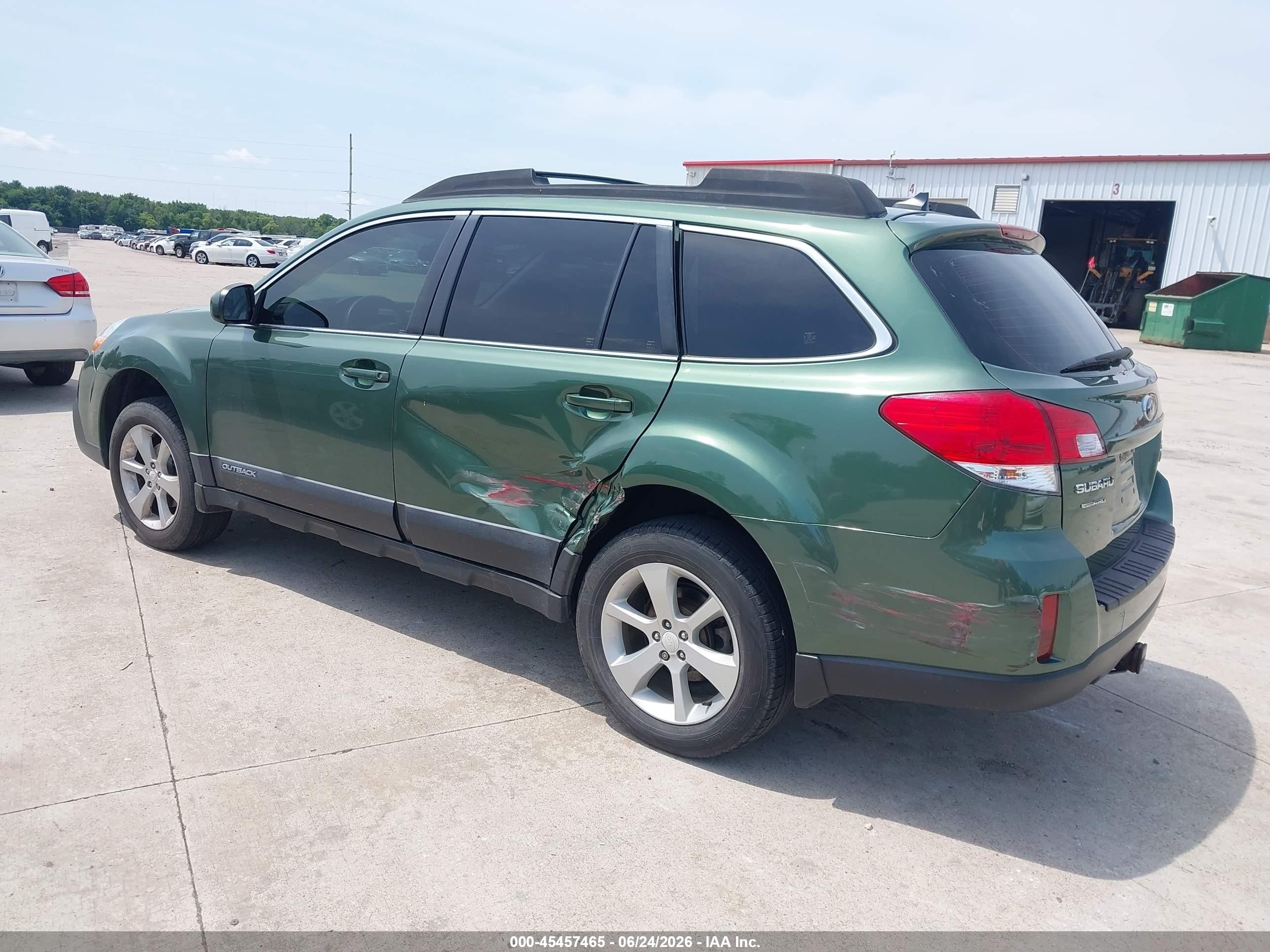 2014 Subaru Outback 2.5i Premium Green vin: 4S4BRCCC7E3267188