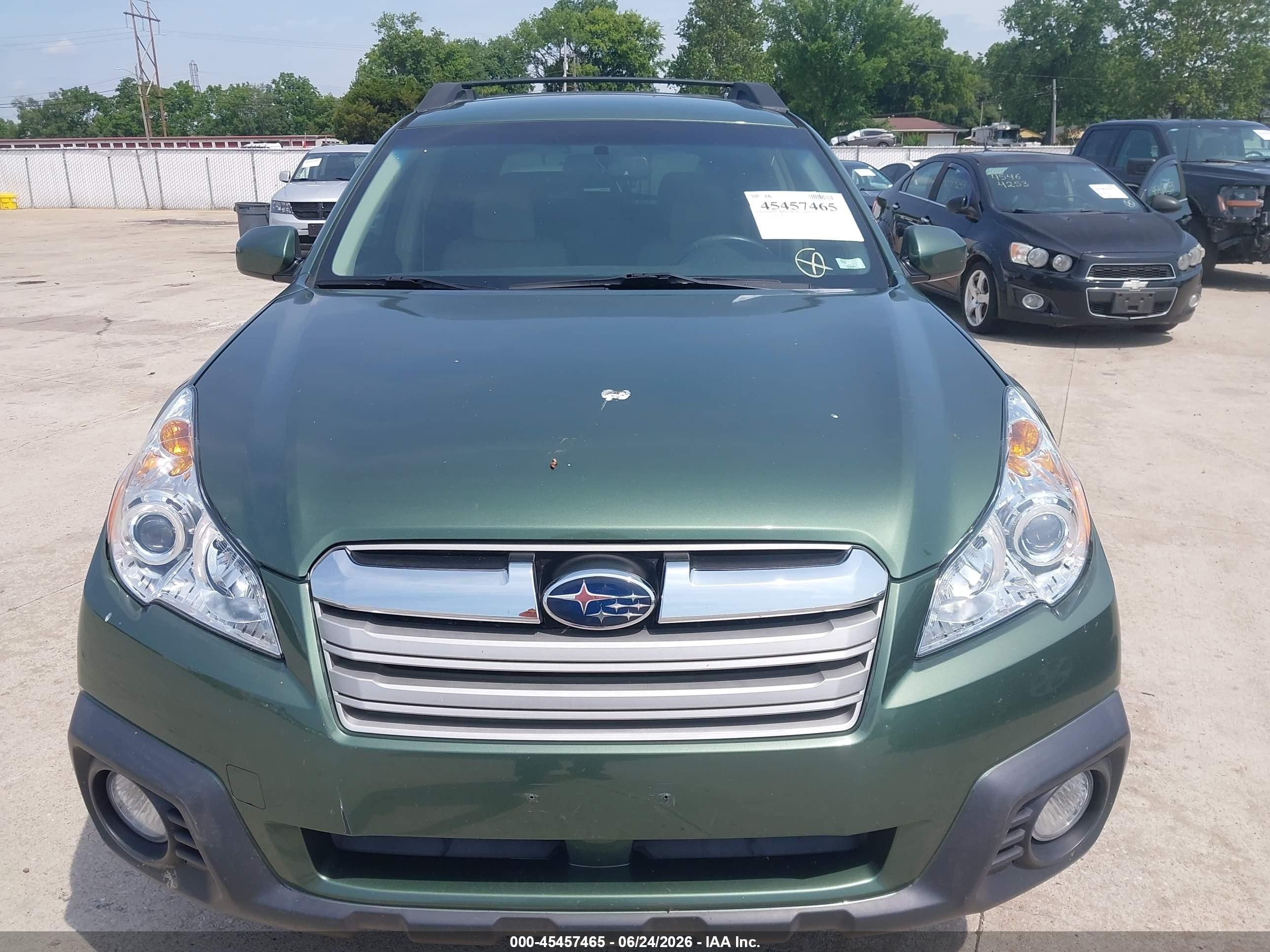 2014 Subaru Outback 2.5i Premium Green vin: 4S4BRCCC7E3267188