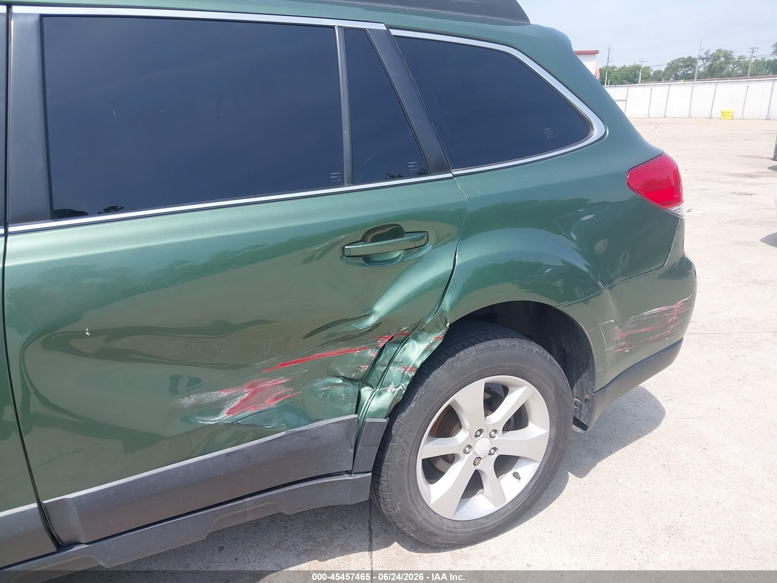 2014 Subaru Outback 2.5i Premium Green vin: 4S4BRCCC7E3267188