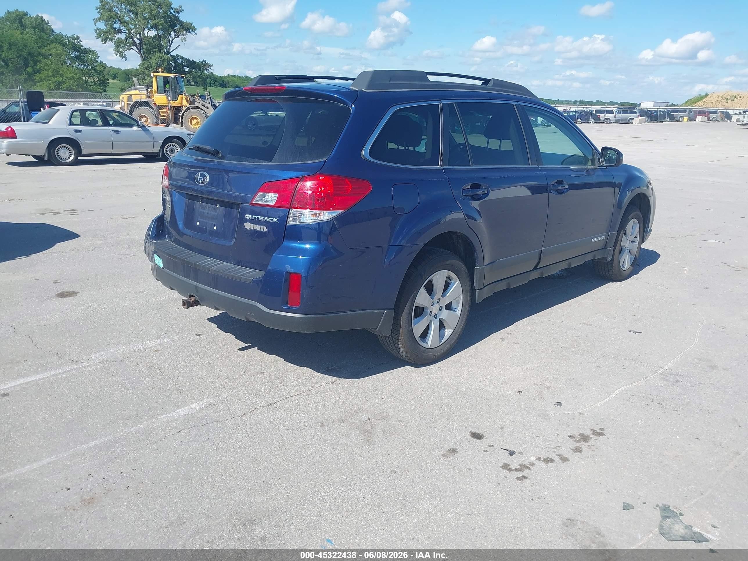 2011 Subaru Outback 2.5i Premium Blue vin: 4S4BRCCC8B3434430