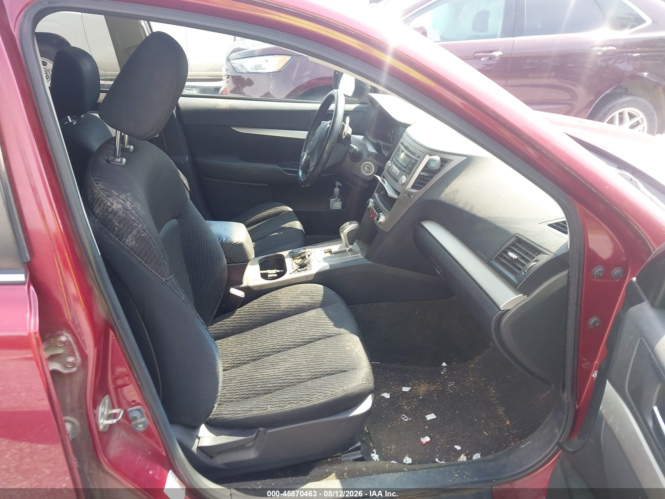 2012 Subaru Outback 2.5i Premium Maroon vin: 4S4BRCCC8C3264992