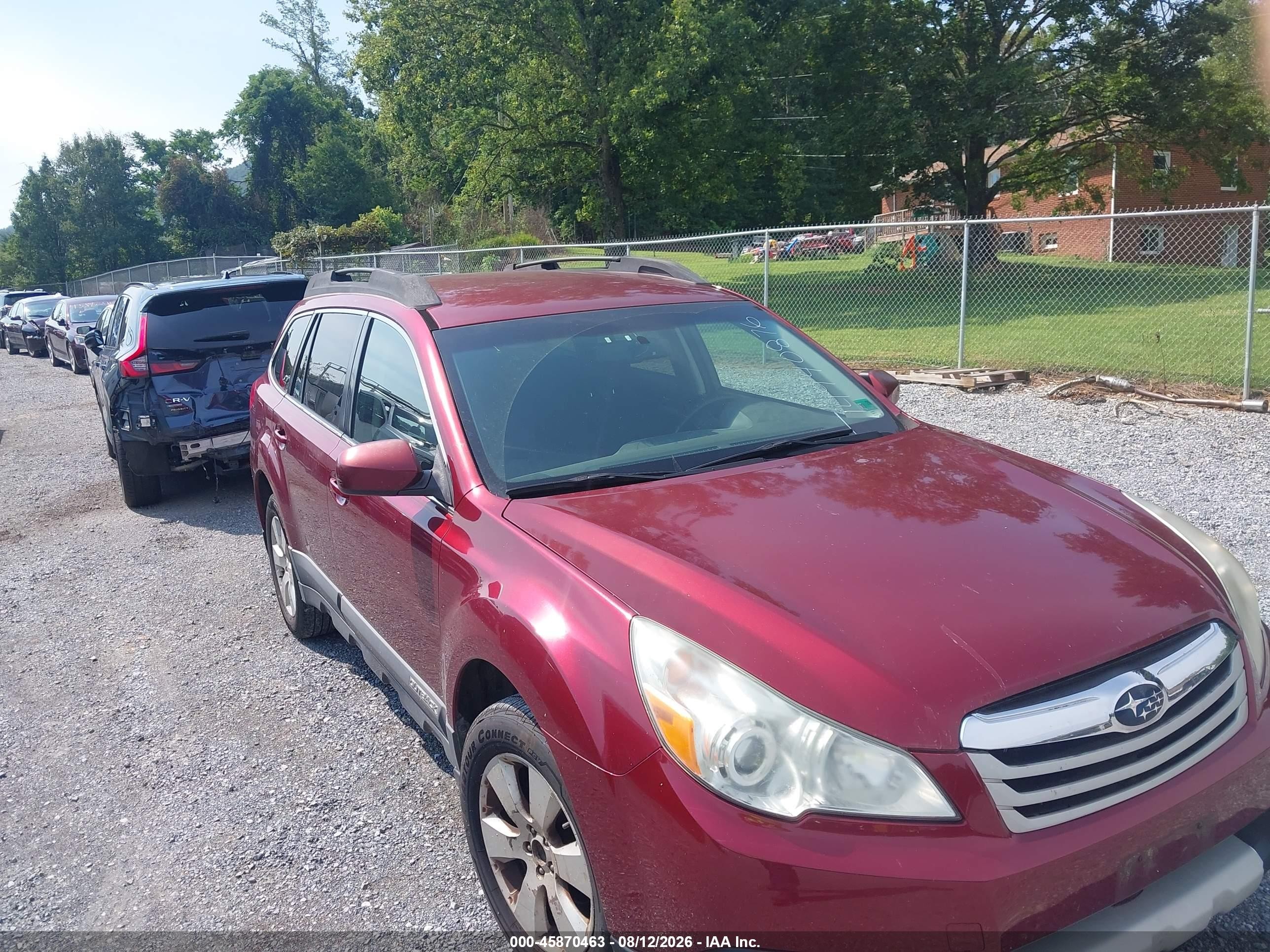 2012 Subaru Outback 2.5i Premium Maroon vin: 4S4BRCCC8C3264992