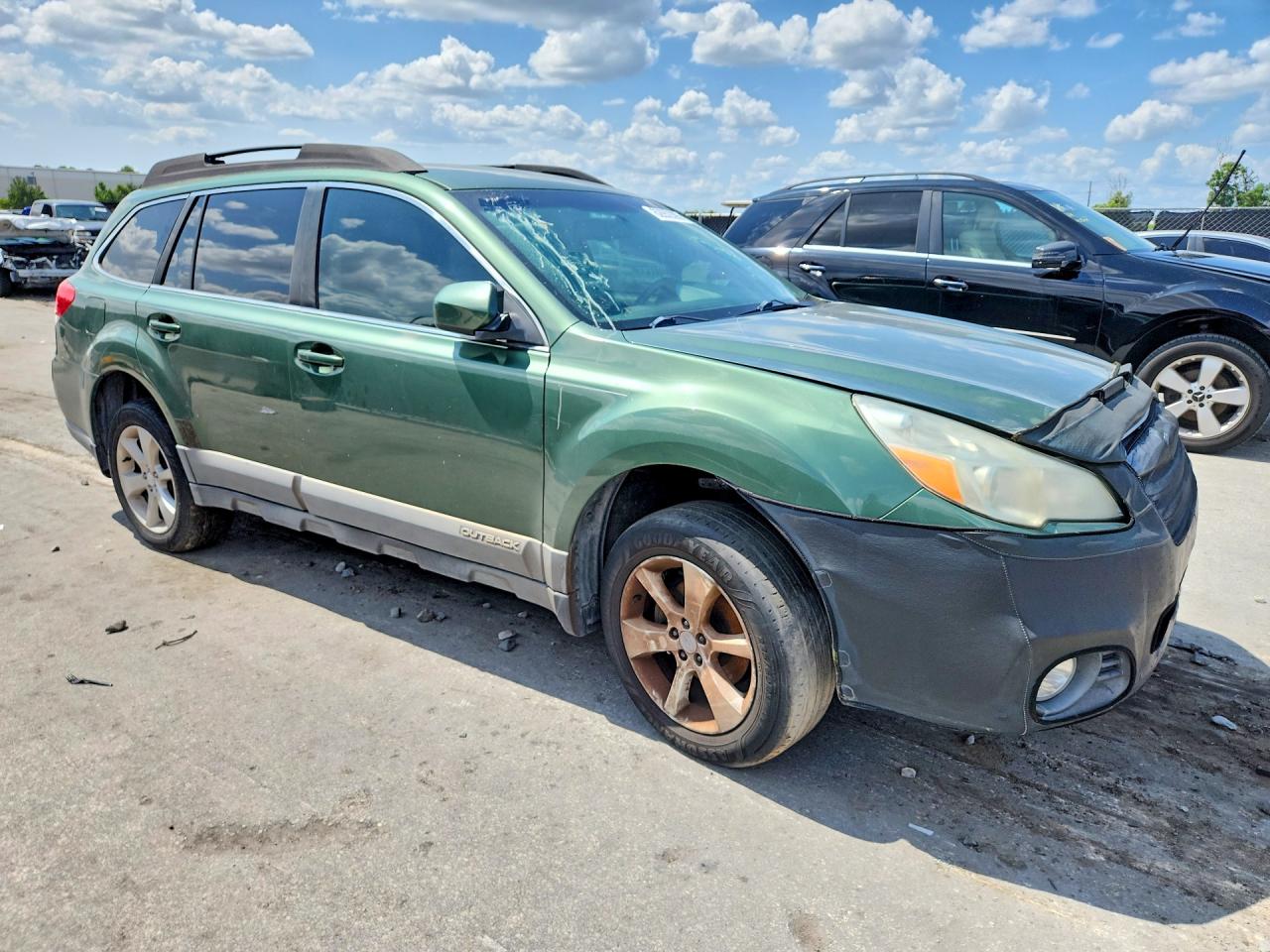 2014 Subaru Outback 2.5i Premium Green vin: 4S4BRCCC8E3260413